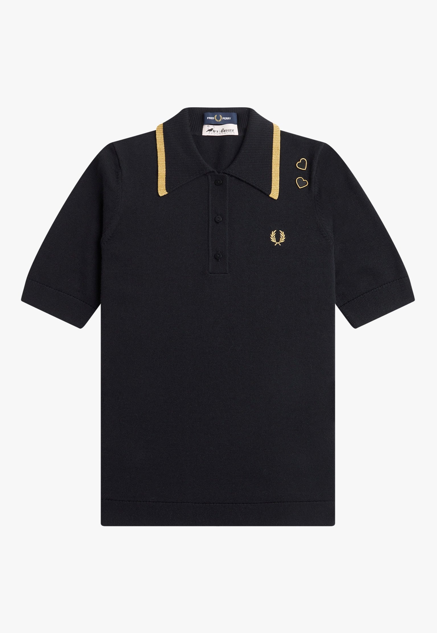 Fred Perry x Amy Winehouse - Knitted Black - Polo | Women-Image