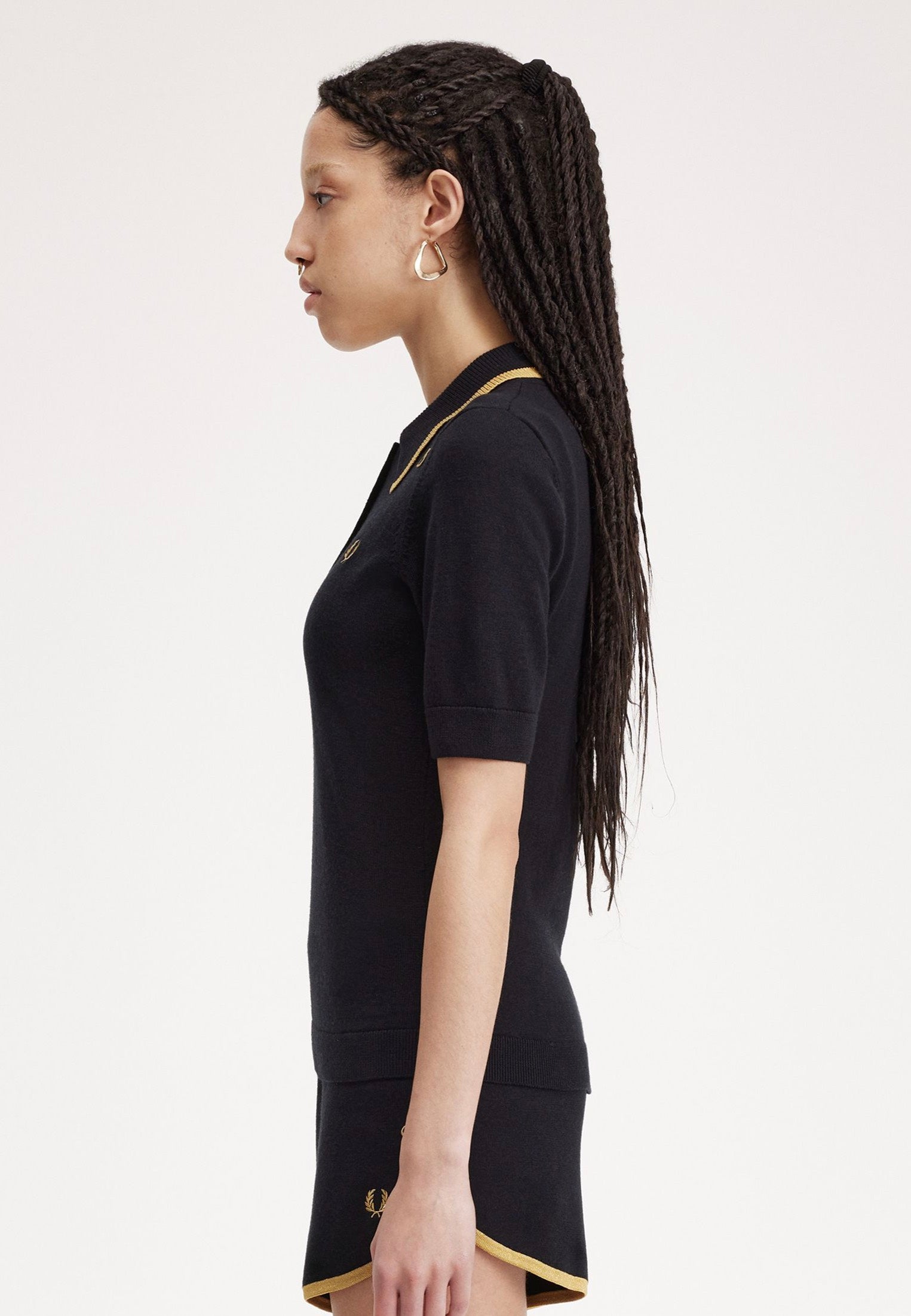 Fred Perry x Amy Winehouse - Knitted Black - Polo | Women-Image