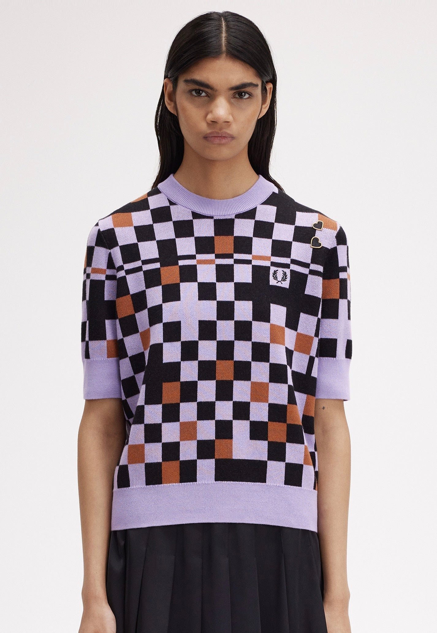 Fred Perry x Amy Winehouse - Jacquard Knitted Ultra Violet - Top | Women-Image