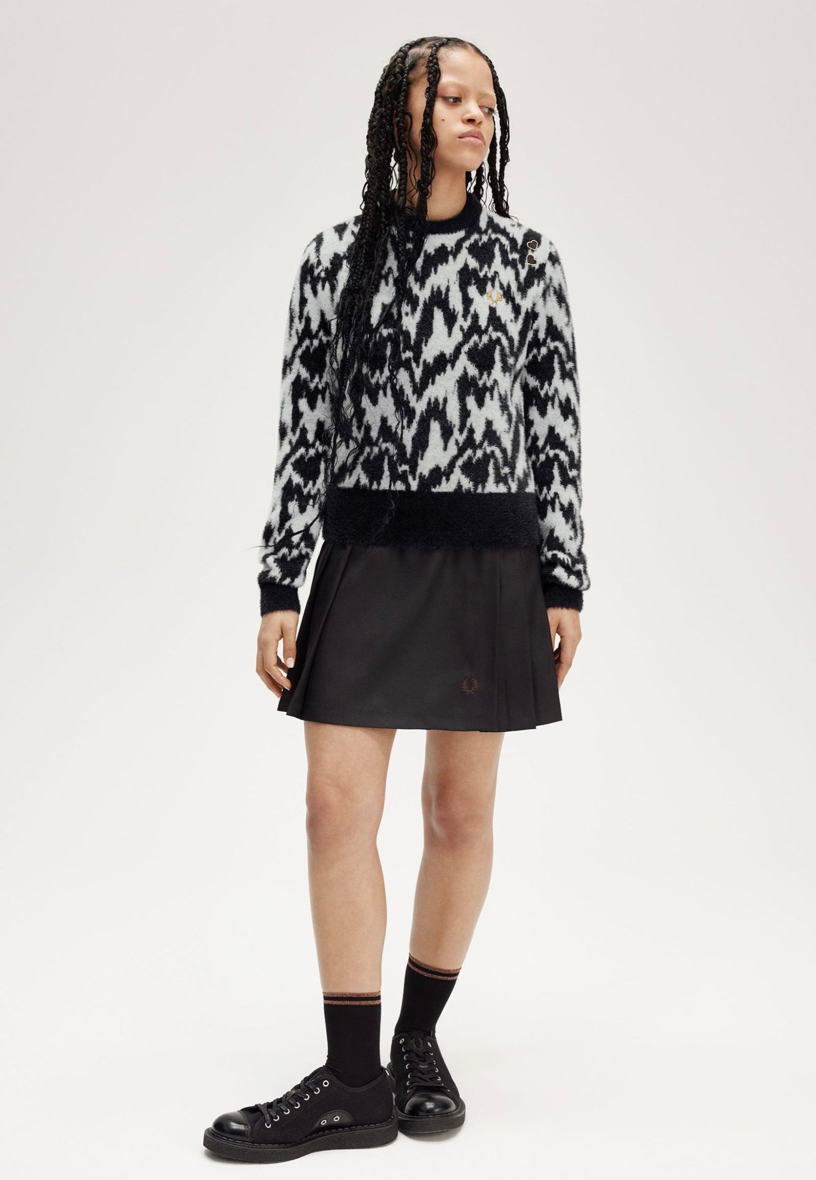 Fred Perry x Amy Winehouse - Animal Jacquard Ecru - Pullover | Women-Image