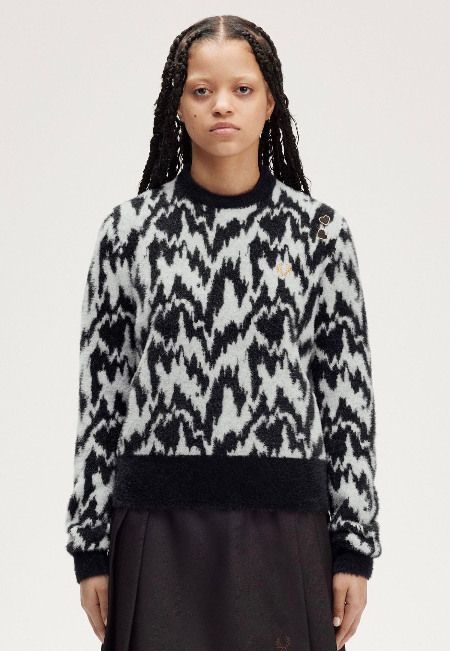 Fred Perry x Amy Winehouse - Animal Jacquard Ecru - Pullover | Women-Image