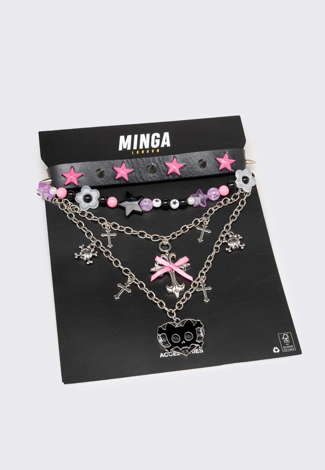 Minga London - Skeletal Passion Multichain Set of 4 - Necklace | Neutral-Image