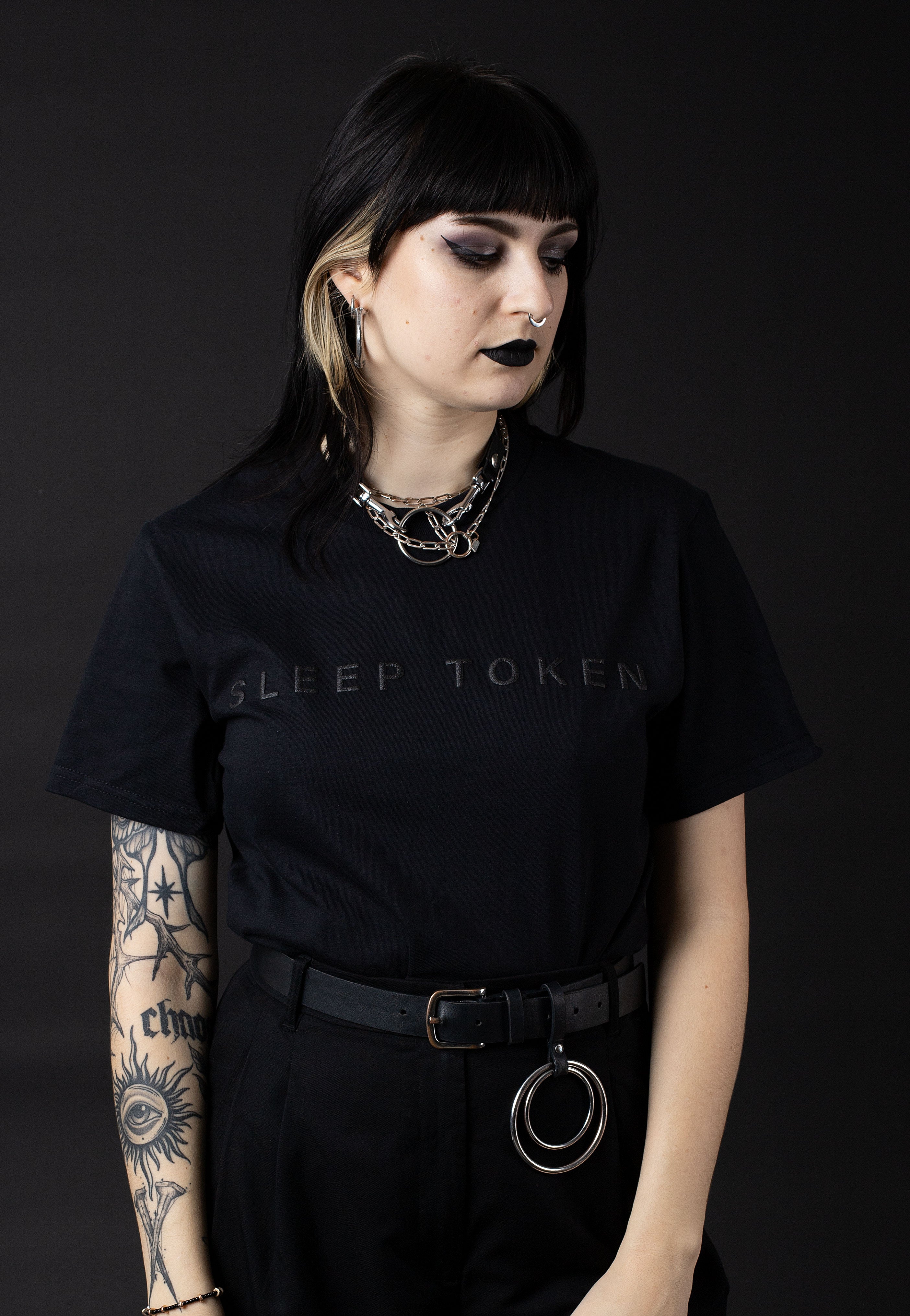 Sleep Token - Emblem Limited Black On Black - T-Shirt | Women-Image