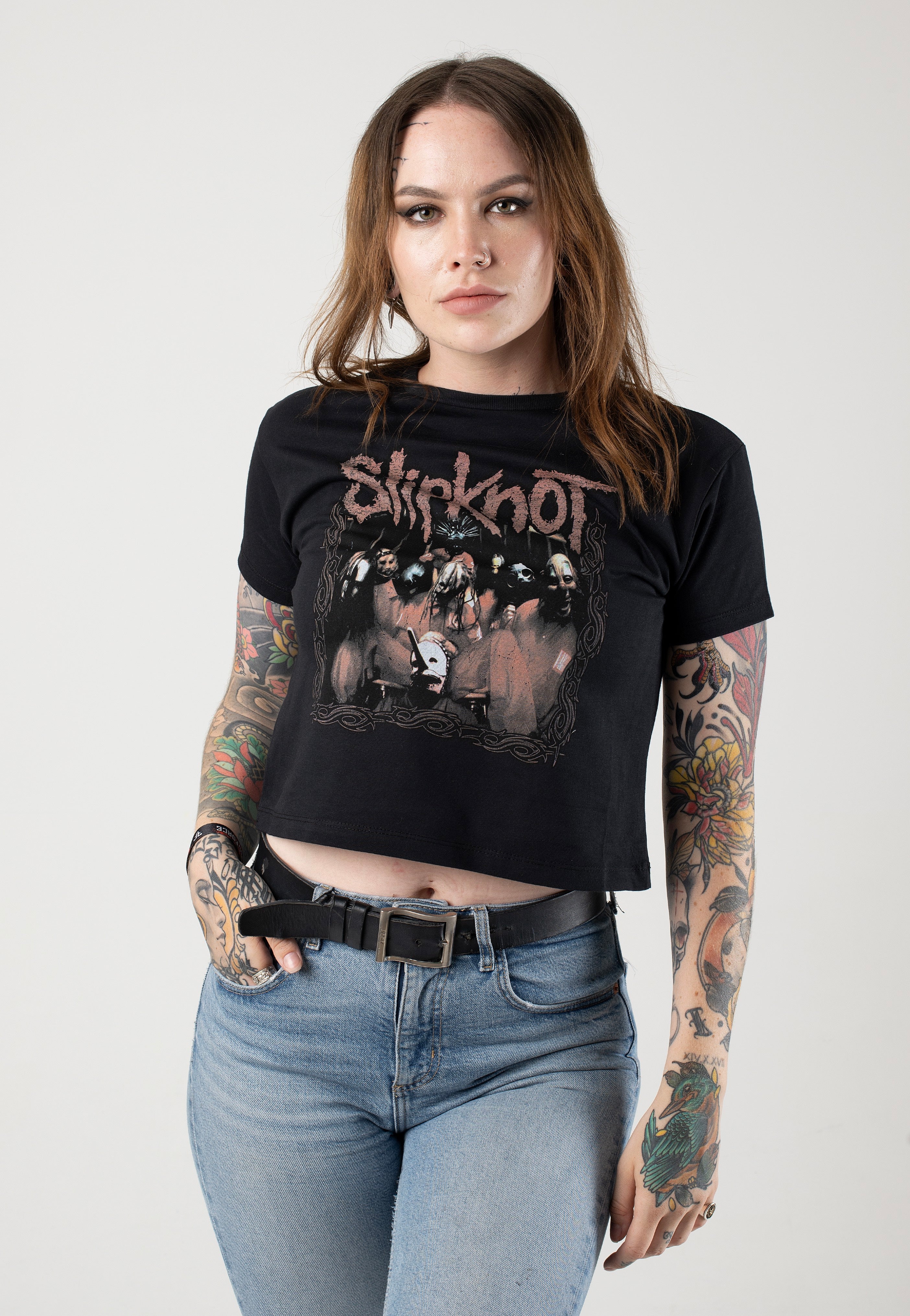 Slipknot - Band Frame Cropped - T-Shirt | Women-Image