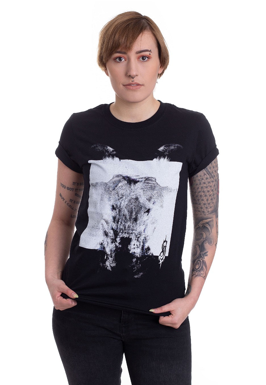 Slipknot - Black & White Devil Single - T-Shirt | Women-Image