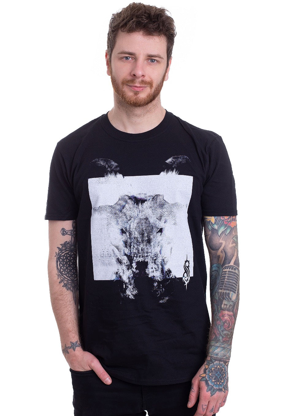 Slipknot - Black & White Devil Single - T-Shirt | Men-Image