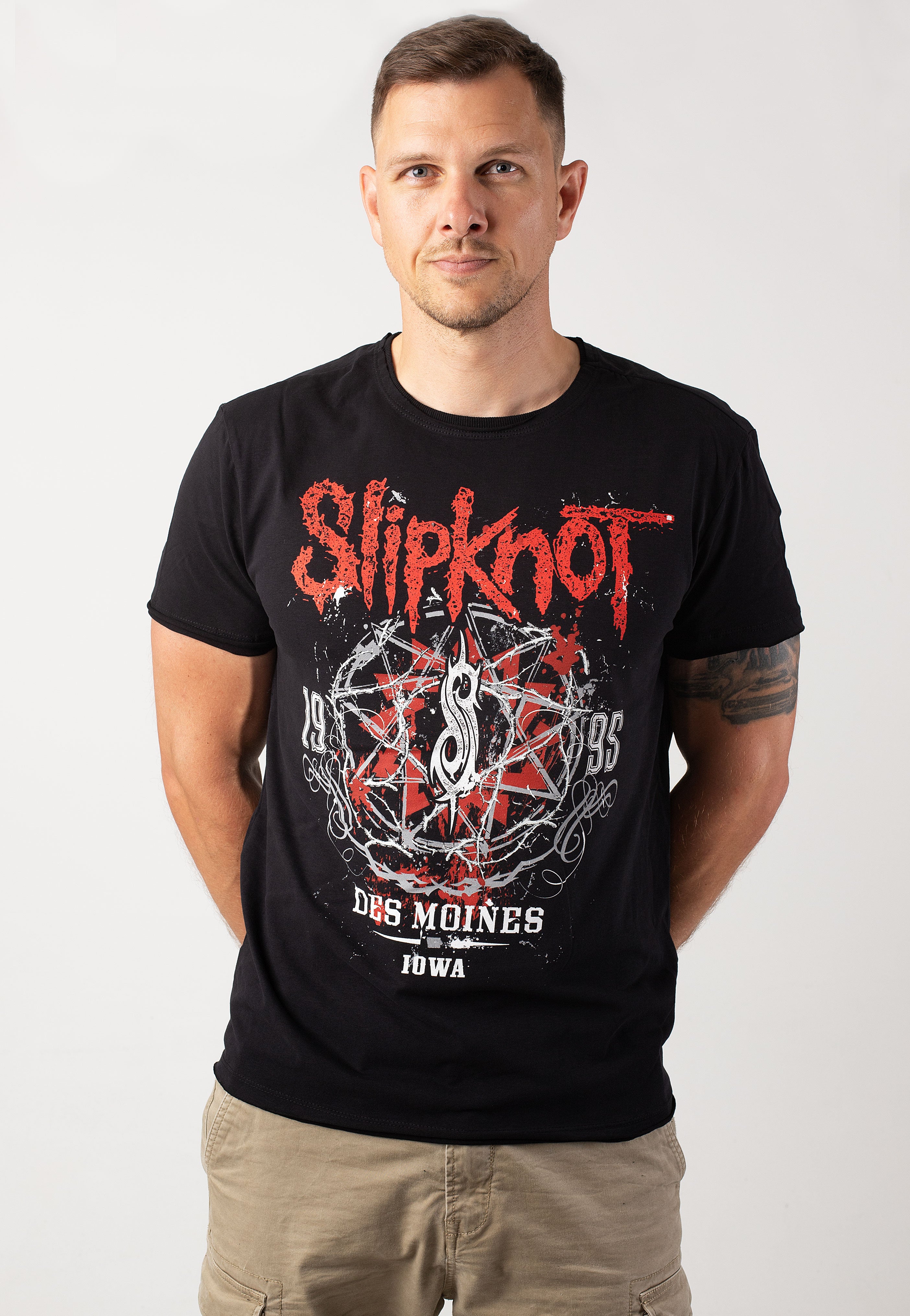 Slipknot - Des Moines Charcoal - T-Shirt | Men-Image