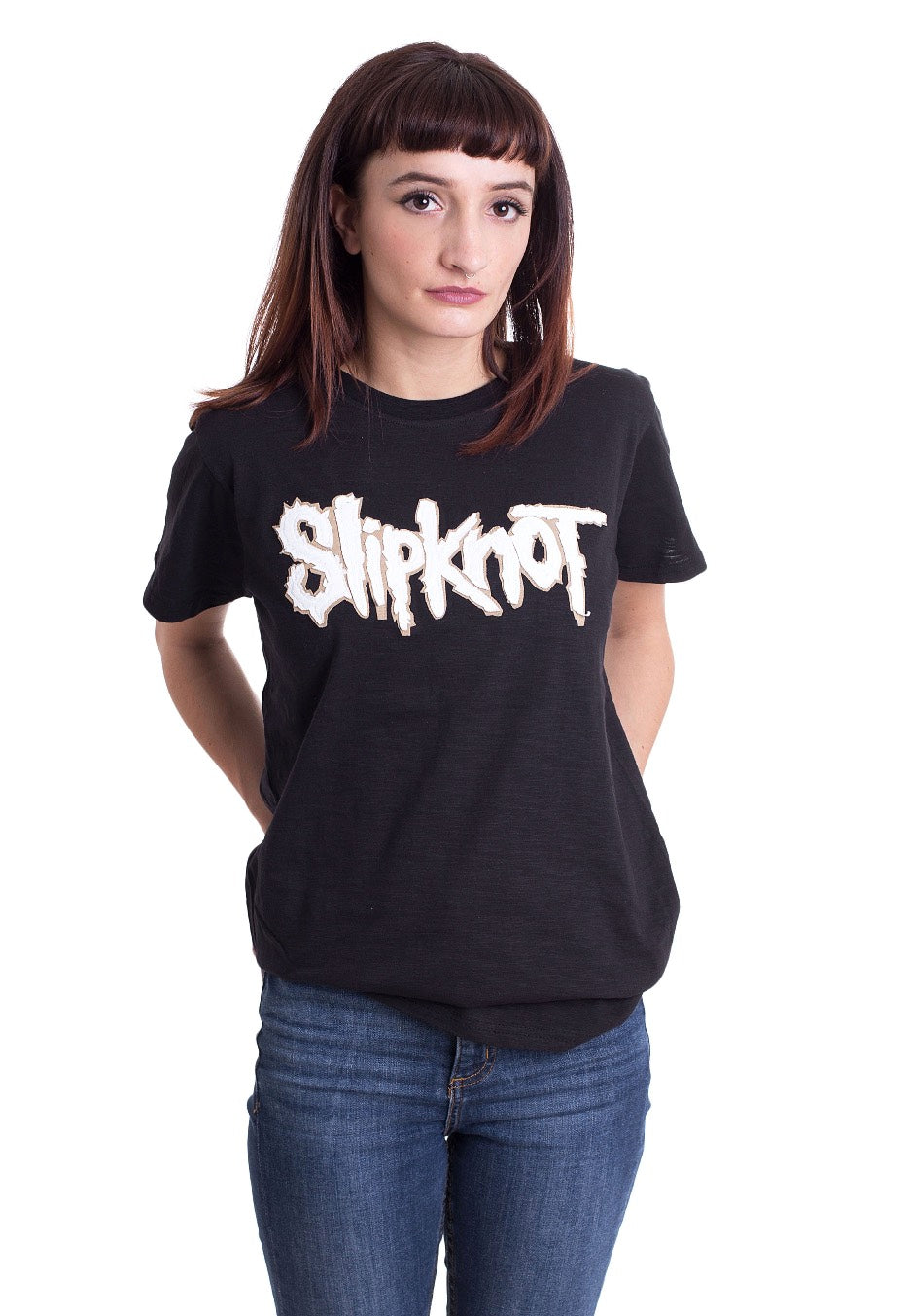 Slipknot - Logo & Star Applique - T-Shirt | Women-Image