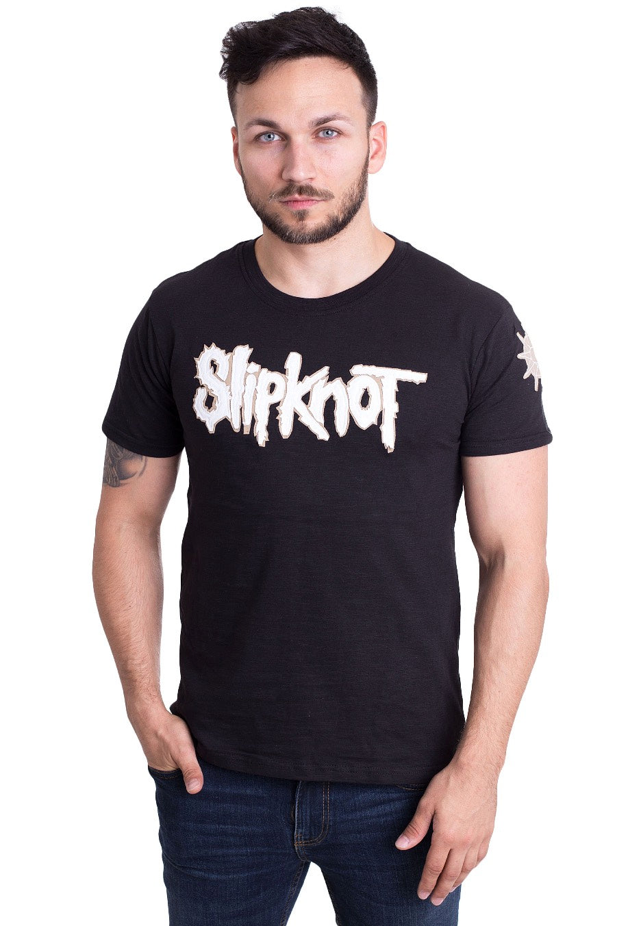 Slipknot - Logo & Star Applique - T-Shirt | Men-Image