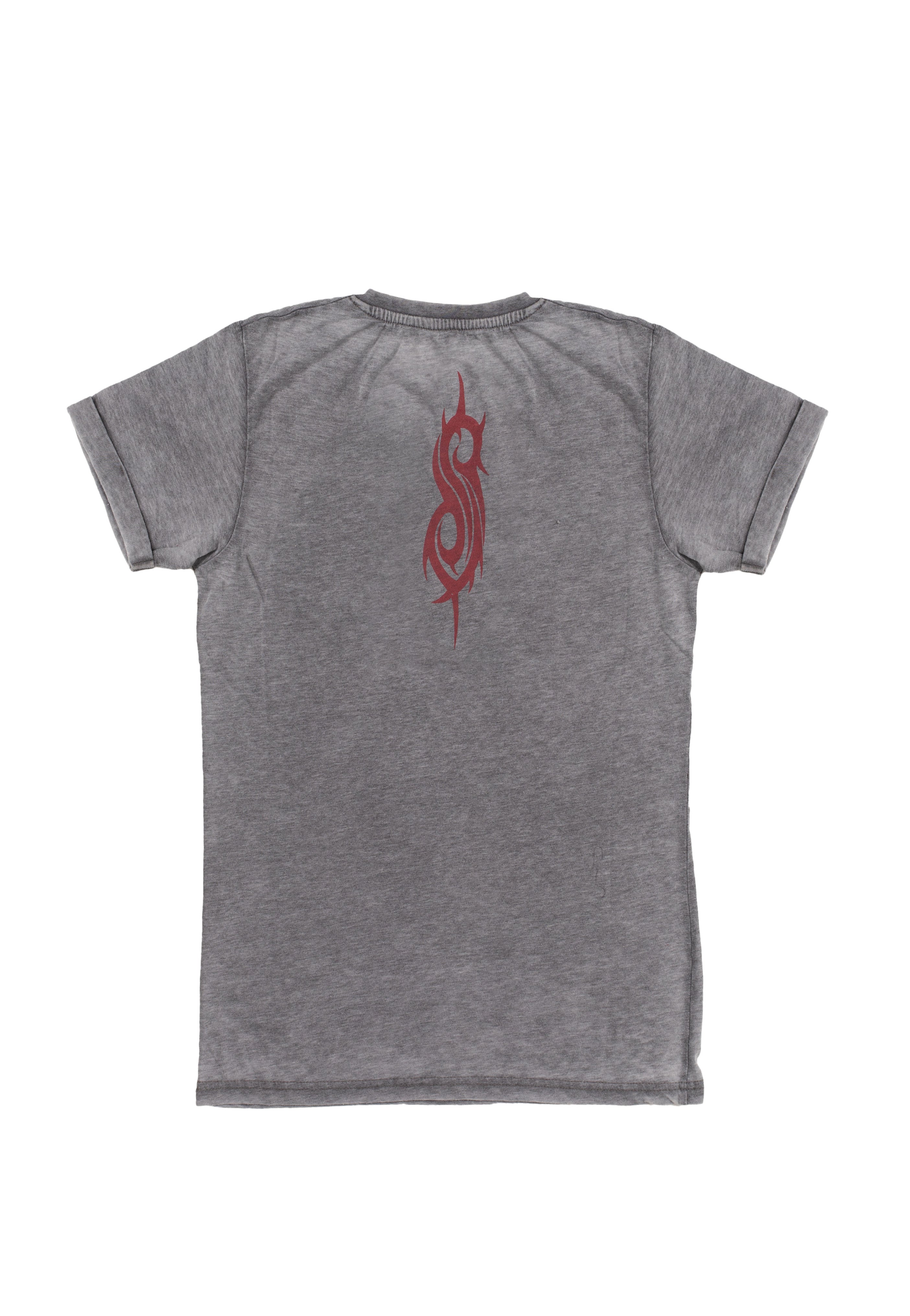 Slipknot - Red Logo Burnout Grey - T-Shirt | Neutral-Image