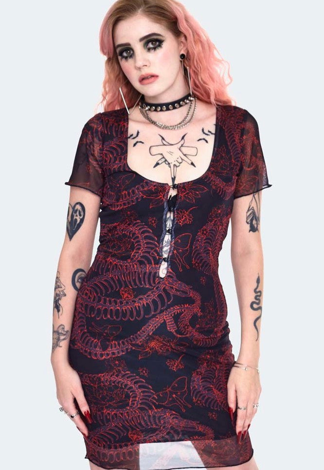 Jawbreaker - Snake Skeleton Mini Multi - Dress | Women-Image