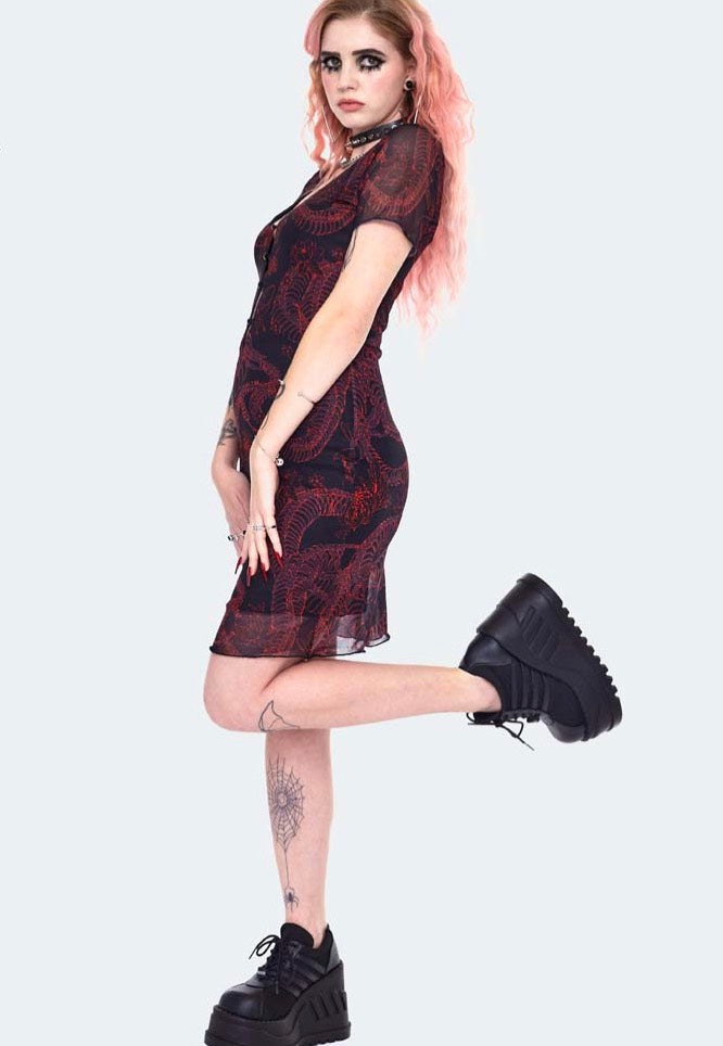 Jawbreaker - Snake Skeleton Mini Multi - Dress | Women-Image