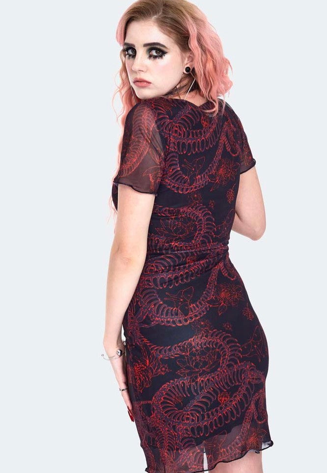 Jawbreaker - Snake Skeleton Mini Multi - Dress | Women-Image