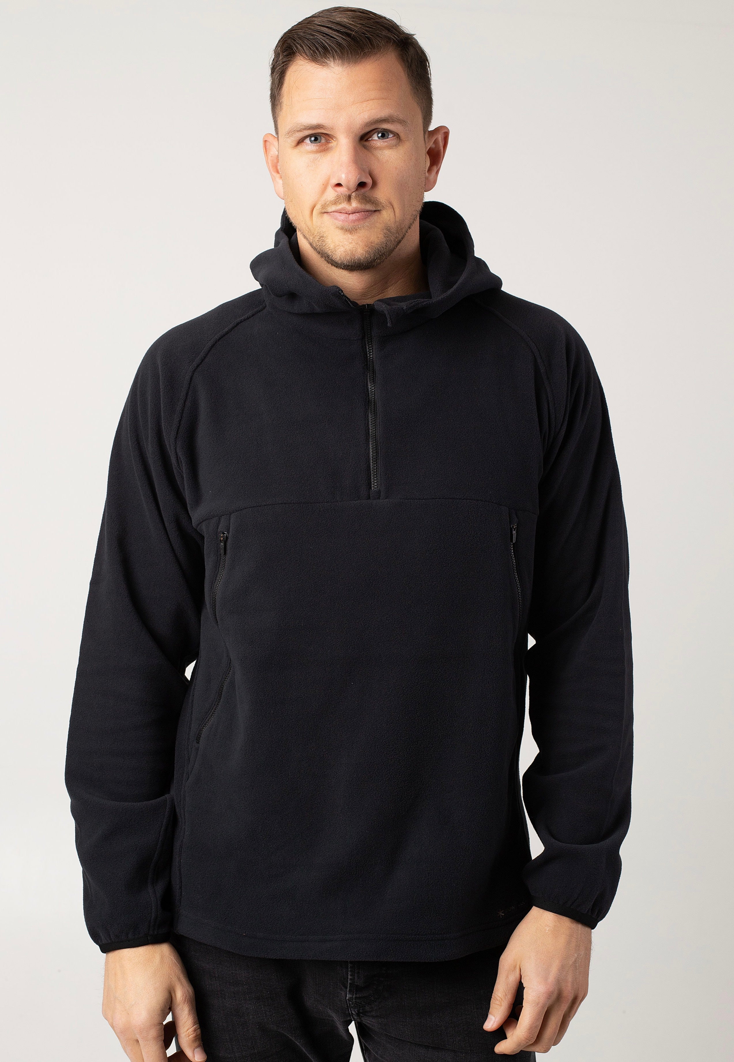 Snow Peak - Micro Fleece Half Zip Black - Hoodie | Men-Image