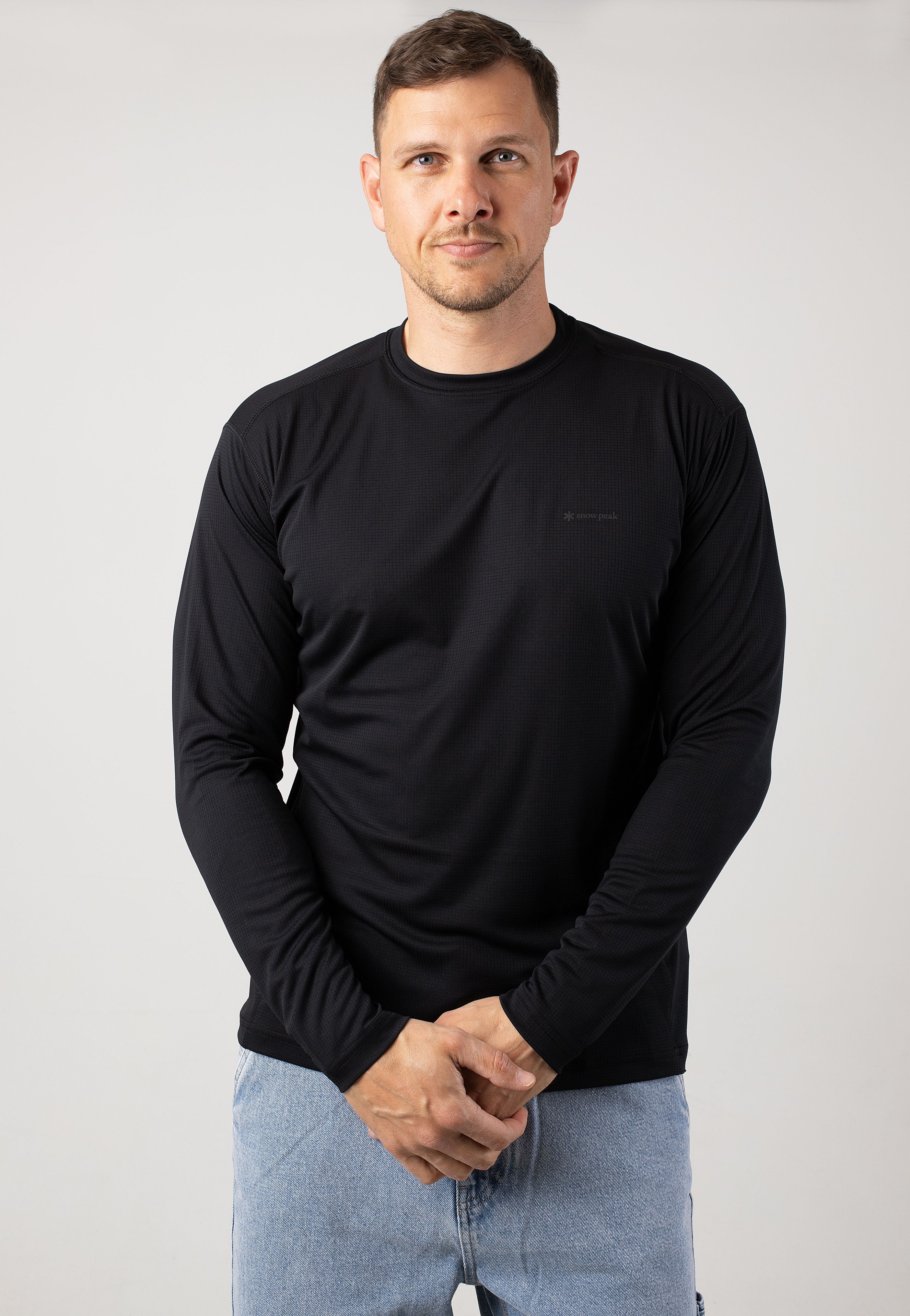 Snow Peak - Pe Power Dry Black - Longsleeve | Men-Image