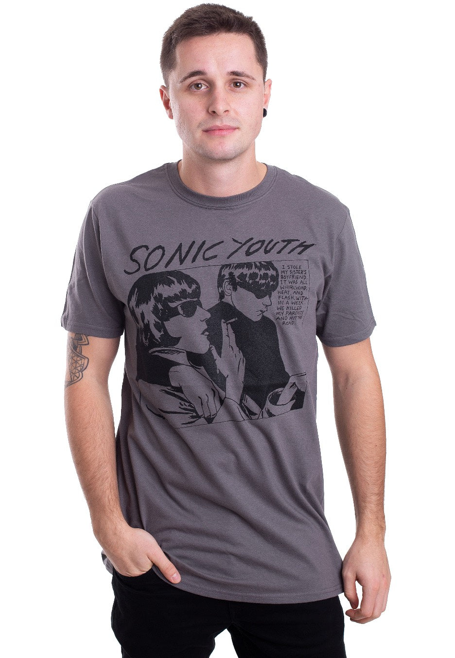 Sonic Youth - Goo Album Cover Charcoal - T-Shirt | Men-Image