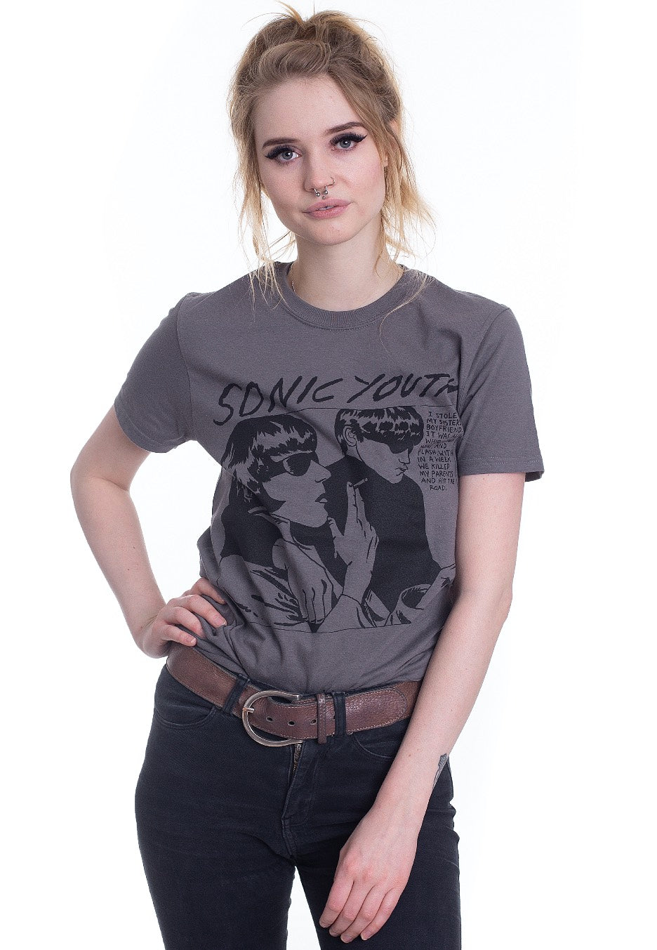 Sonic Youth - Goo Album Cover Charcoal - T-Shirt | Women-Image