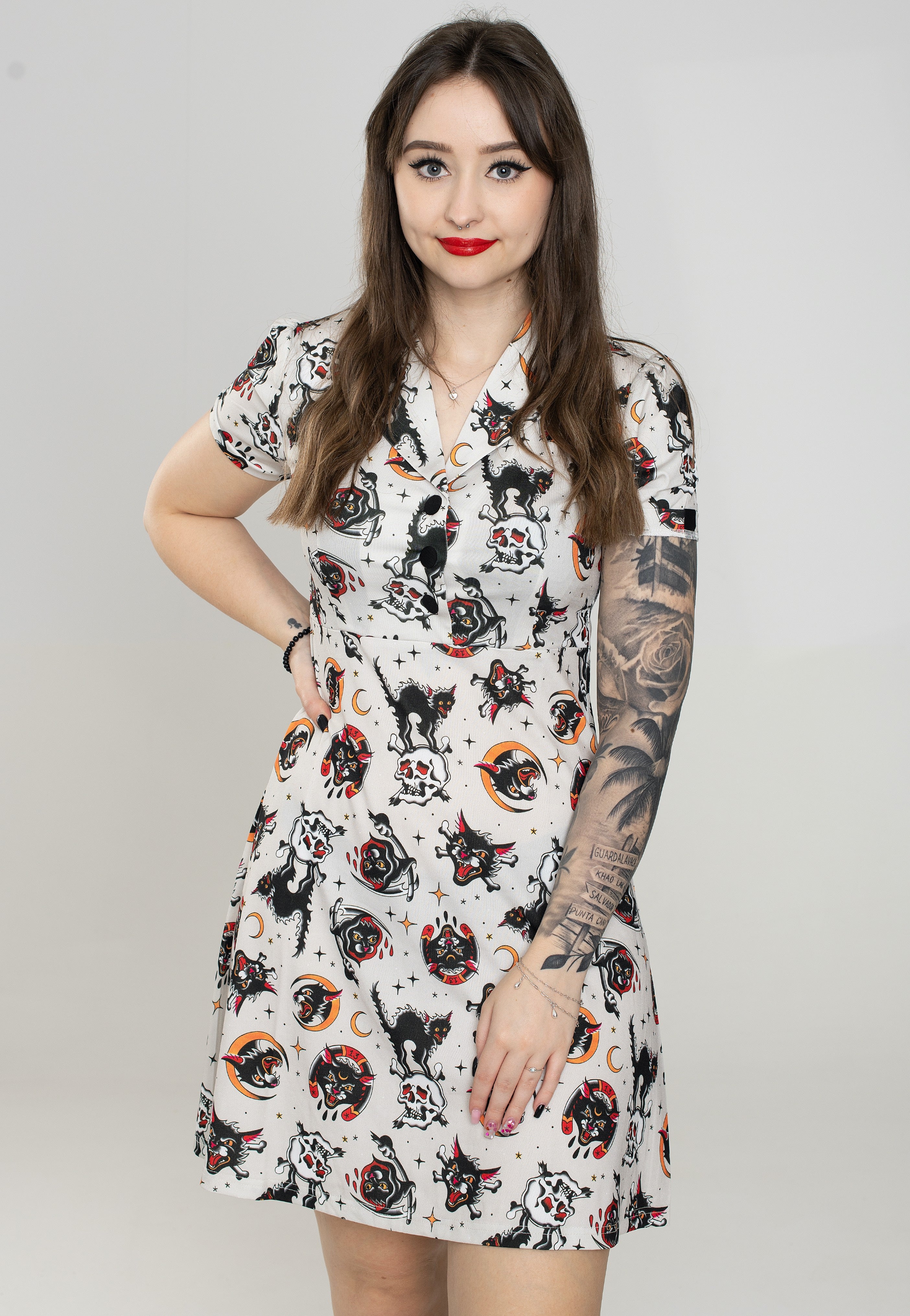 Sourpuss Clothing - Friday The 13Th Rosie White - Dress | Women-Image