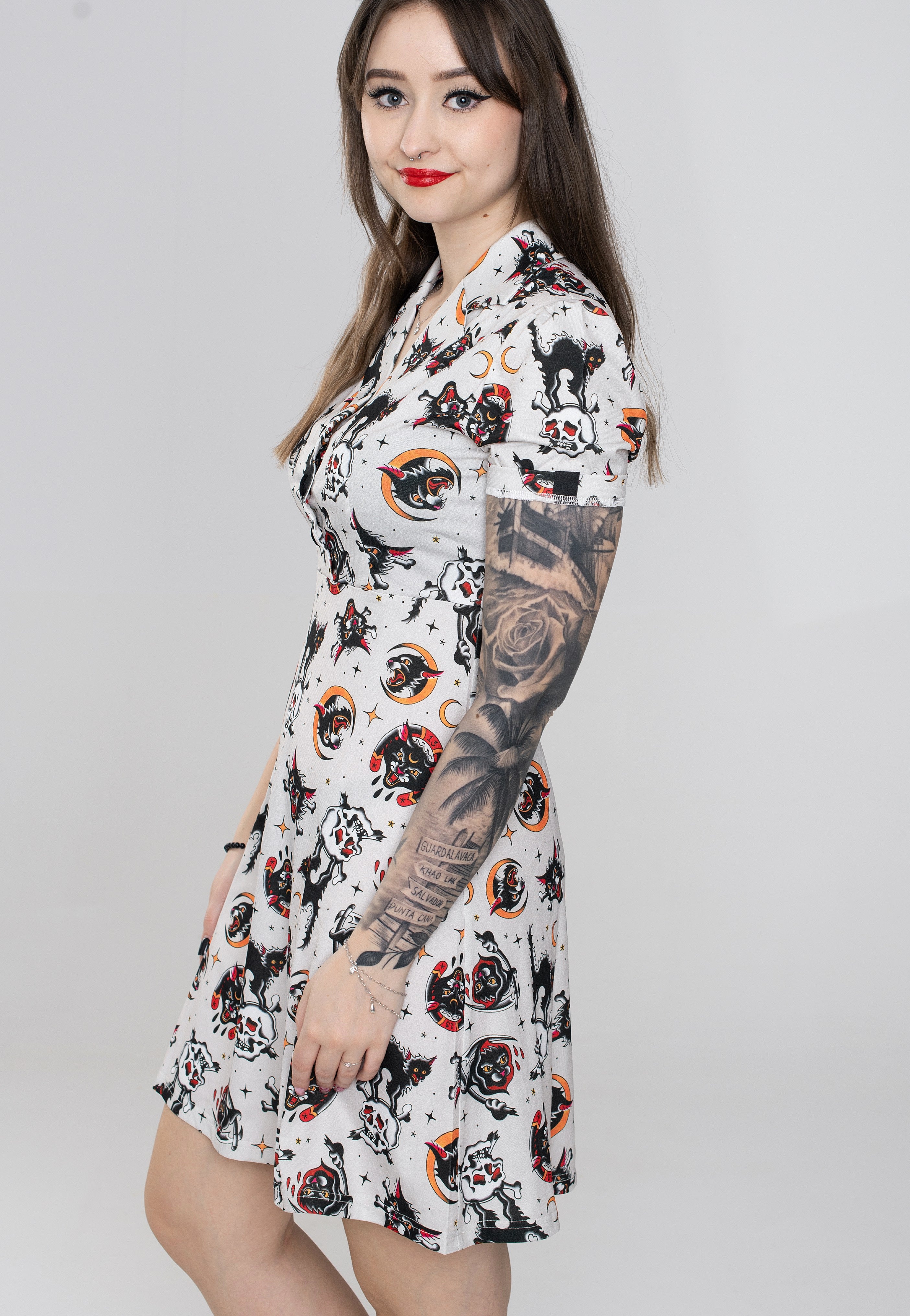 Sourpuss Clothing - Friday The 13Th Rosie White - Dress | Women-Image