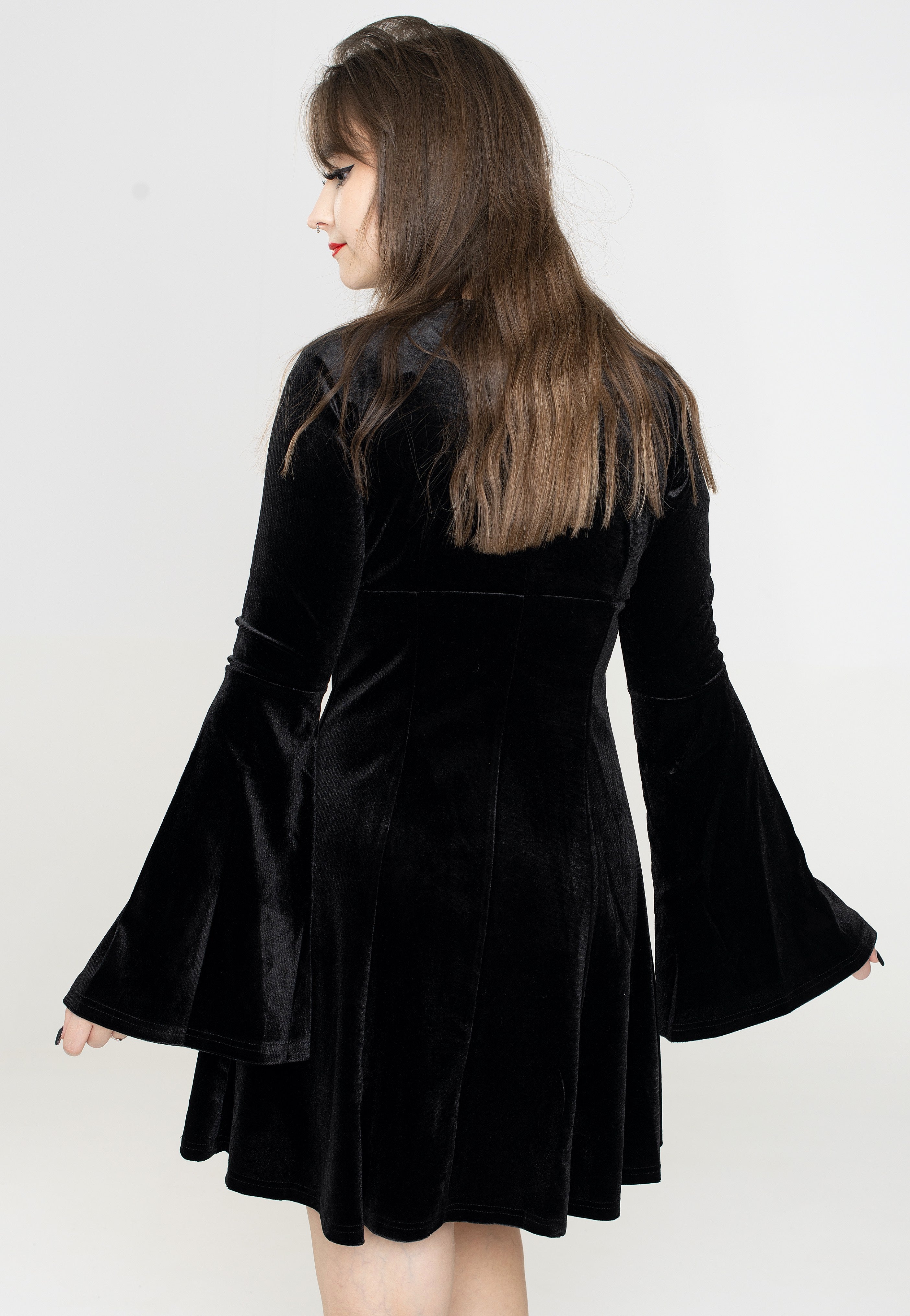 Sourpuss Clothing - Velvet Belle Black - Dress | Women-Image