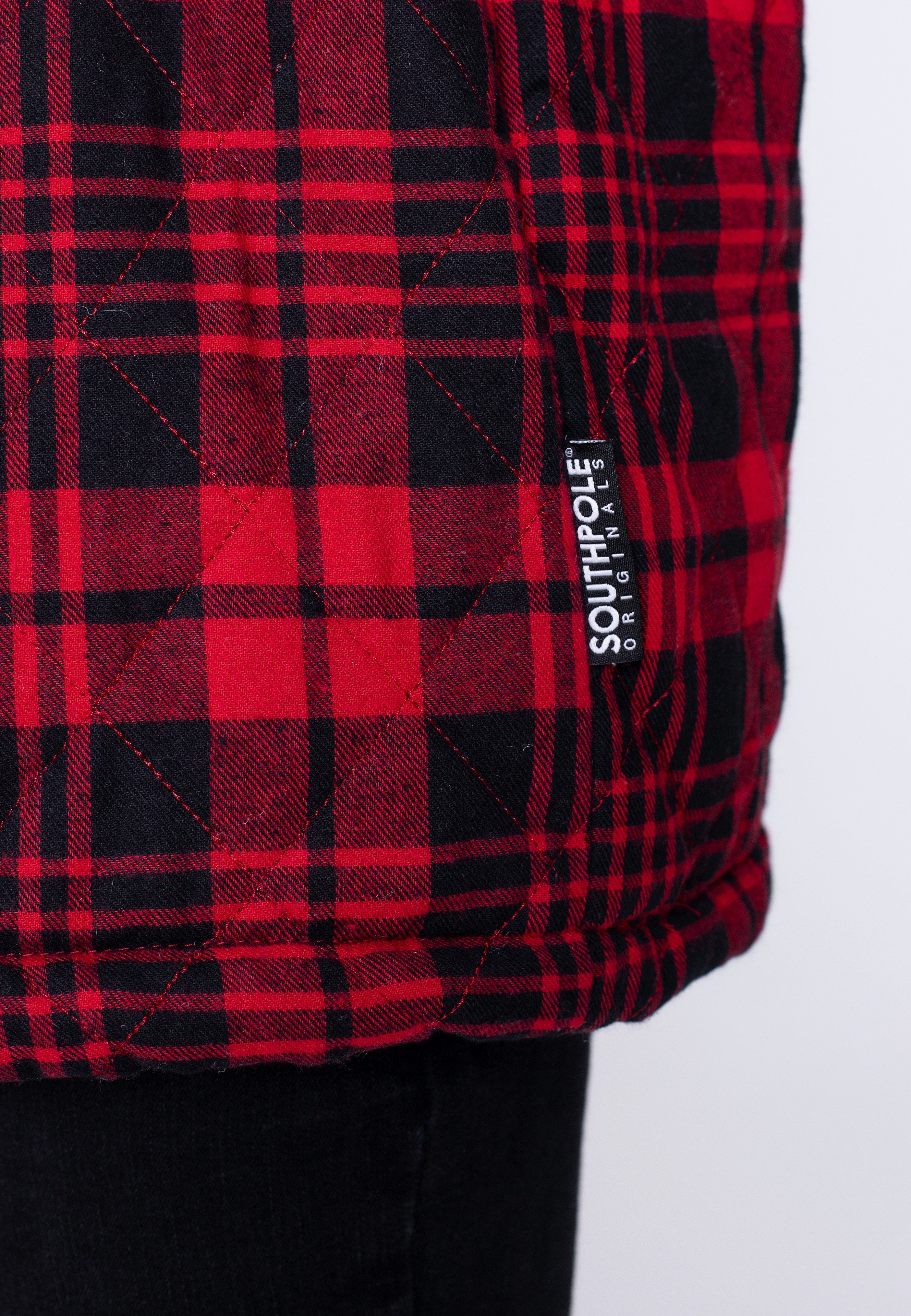 Southpole - Southpole Flannel Quilted Darkred - Track Jacket | Men-Image