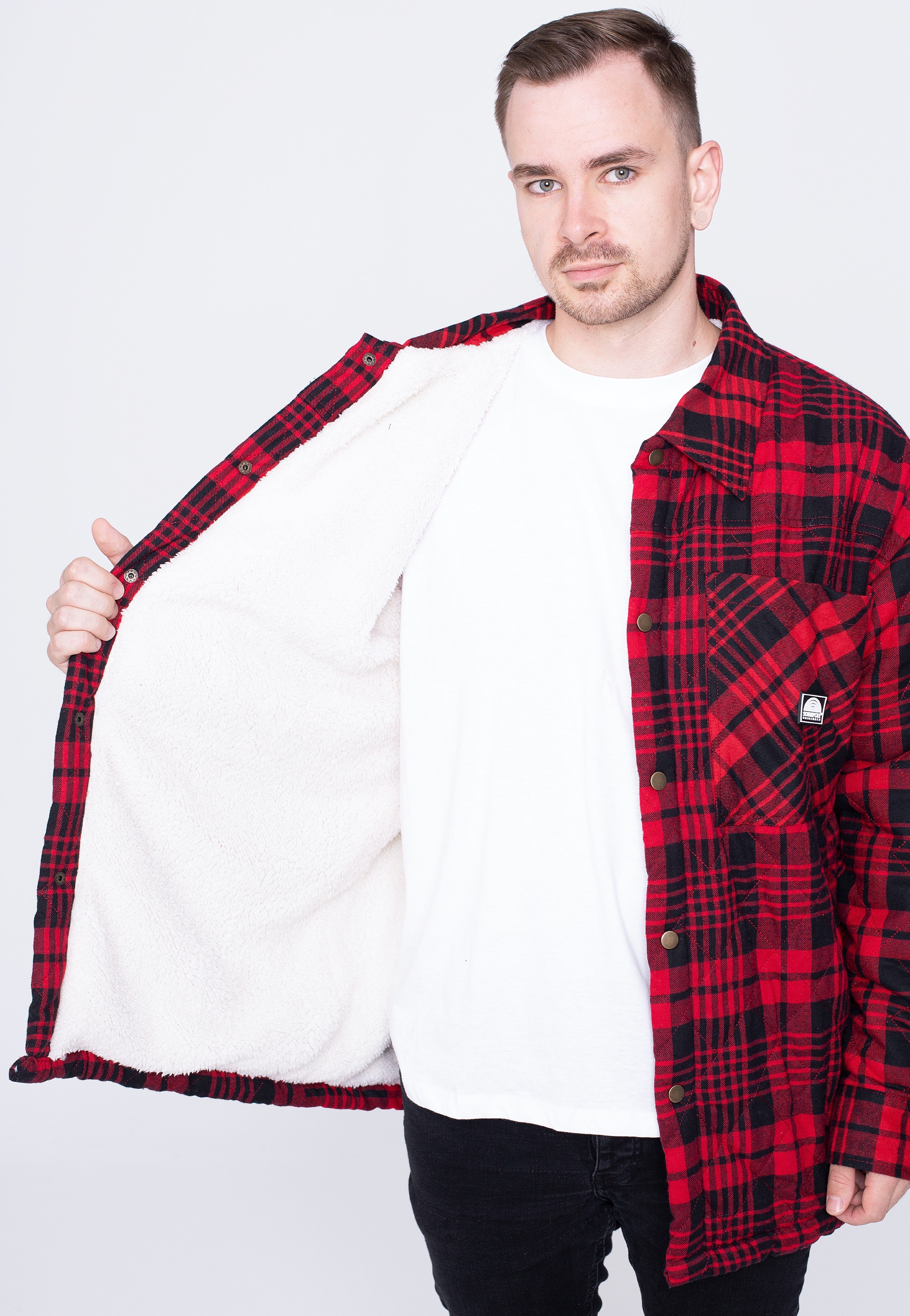 Southpole - Southpole Flannel Quilted Darkred - Track Jacket | Men-Image