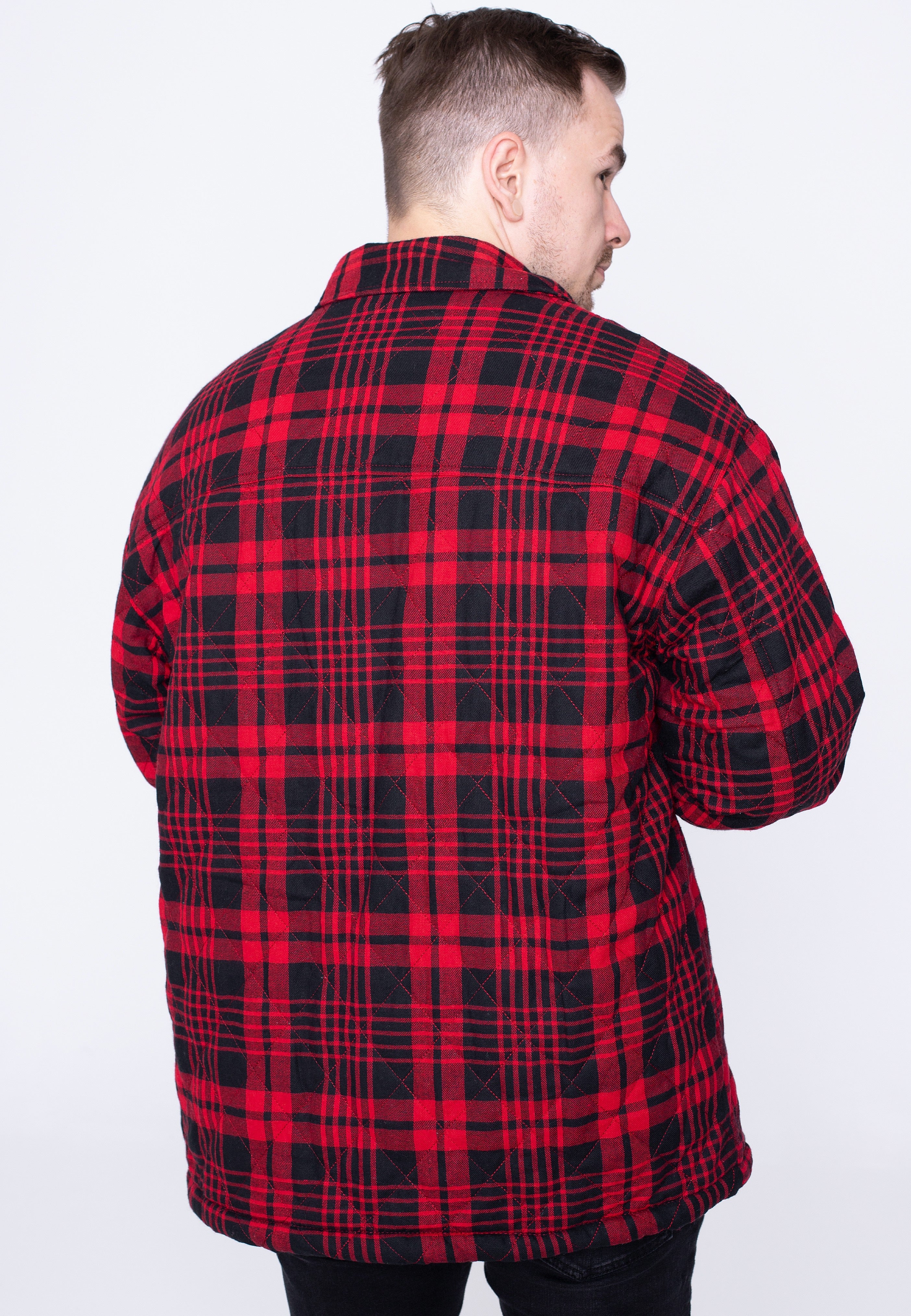 Southpole - Southpole Flannel Quilted Darkred - Track Jacket | Men-Image