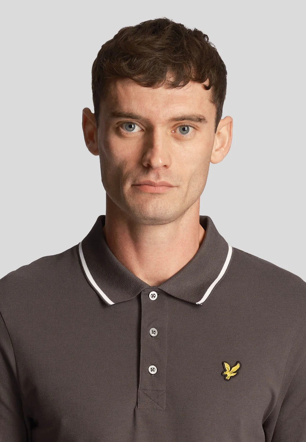 Lyle & Scott - Tipped Gun Metal/White - Polo | Men-Image