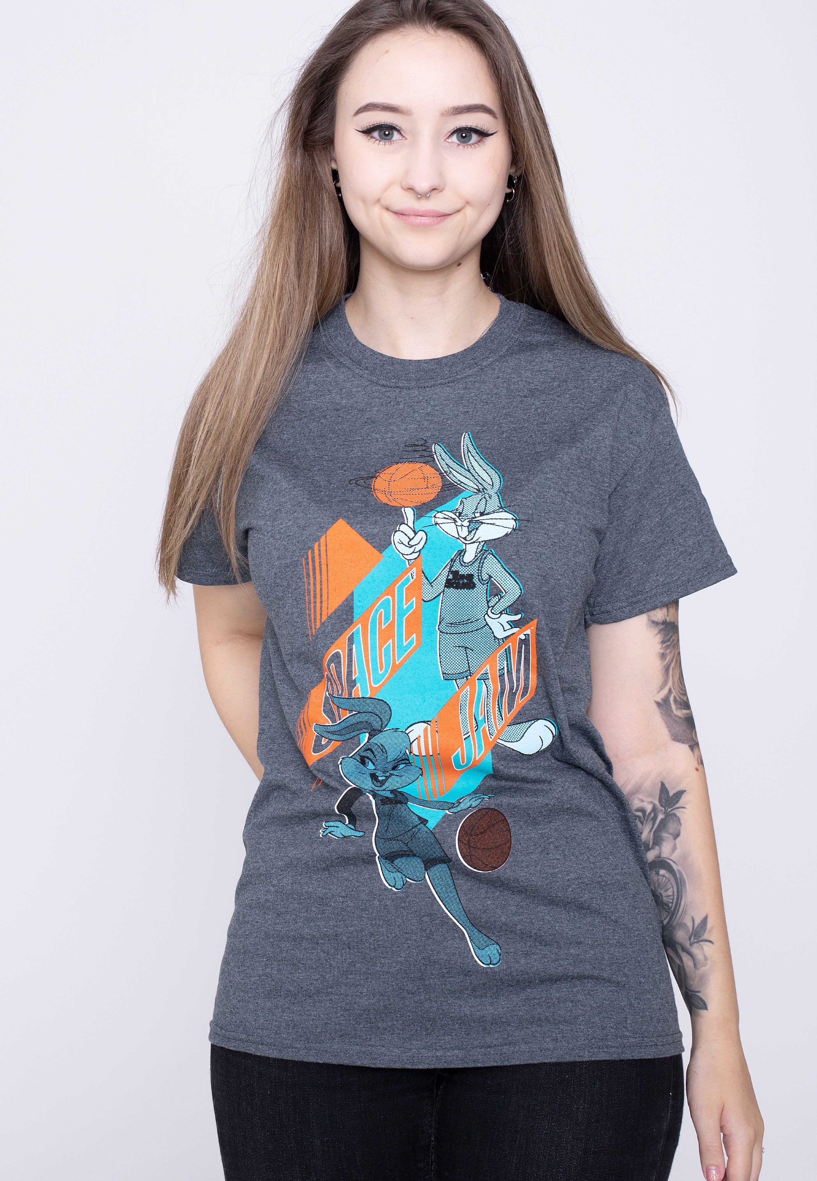 Space Jam - Bugs And Lola Grey - T-Shirt | Women-Image