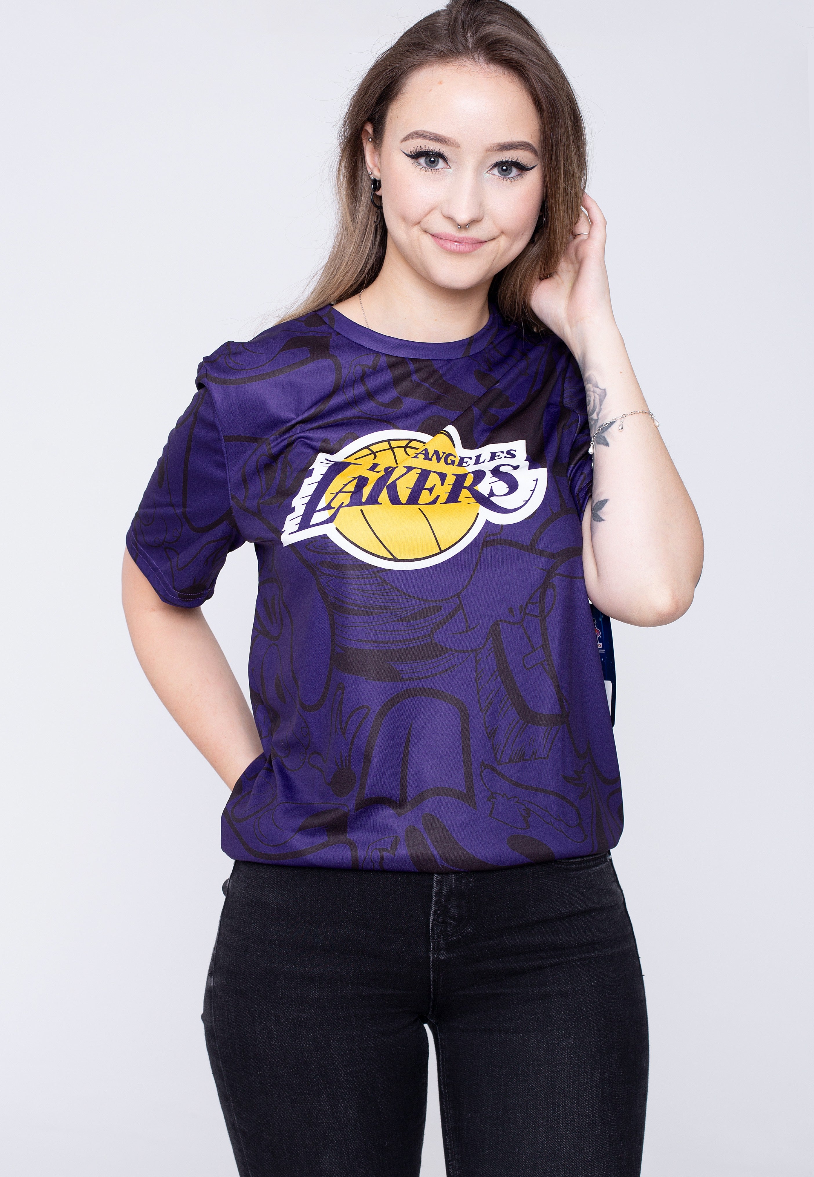 Space Jam - LA Lakers: Team In The Paint Purple - T-Shirt | Women-Image