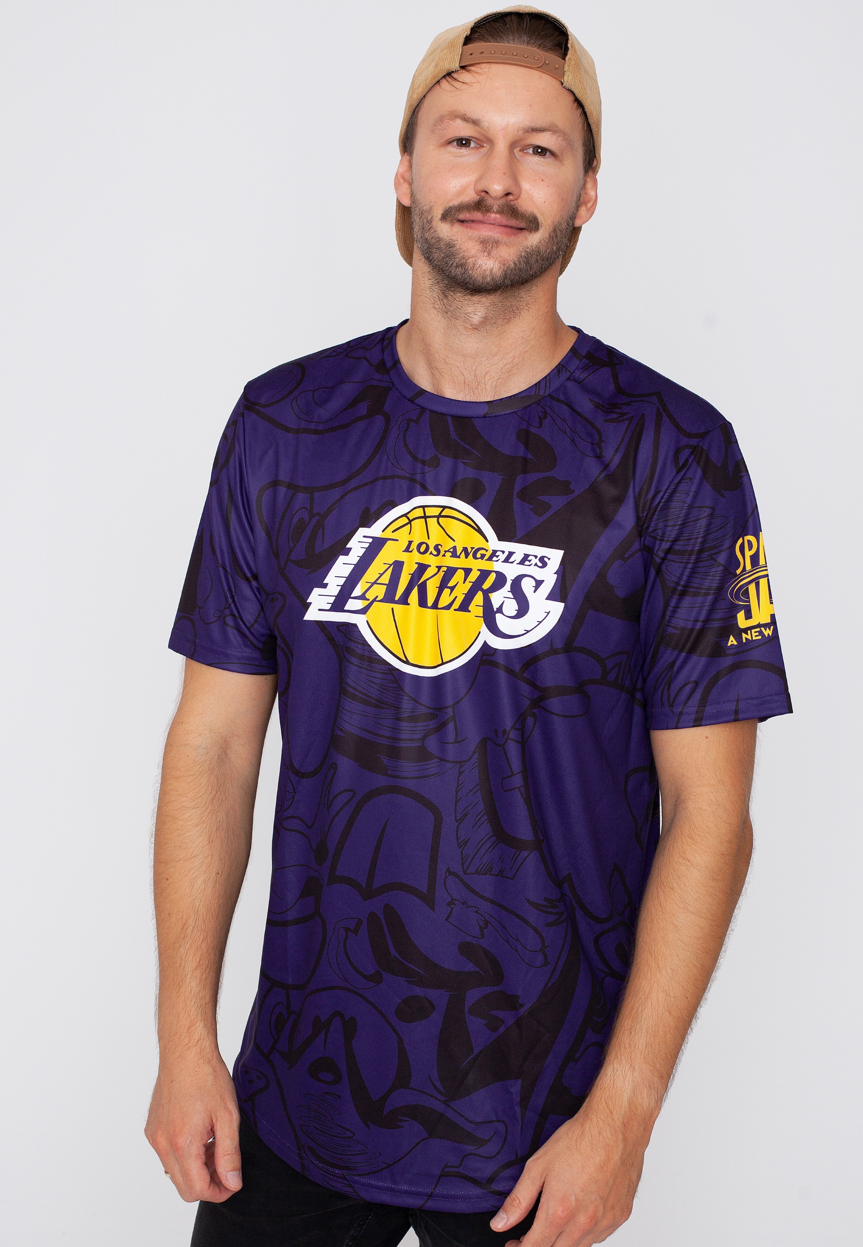 Space Jam - LA Lakers: Team In The Paint Purple - T-Shirt | Men-Image