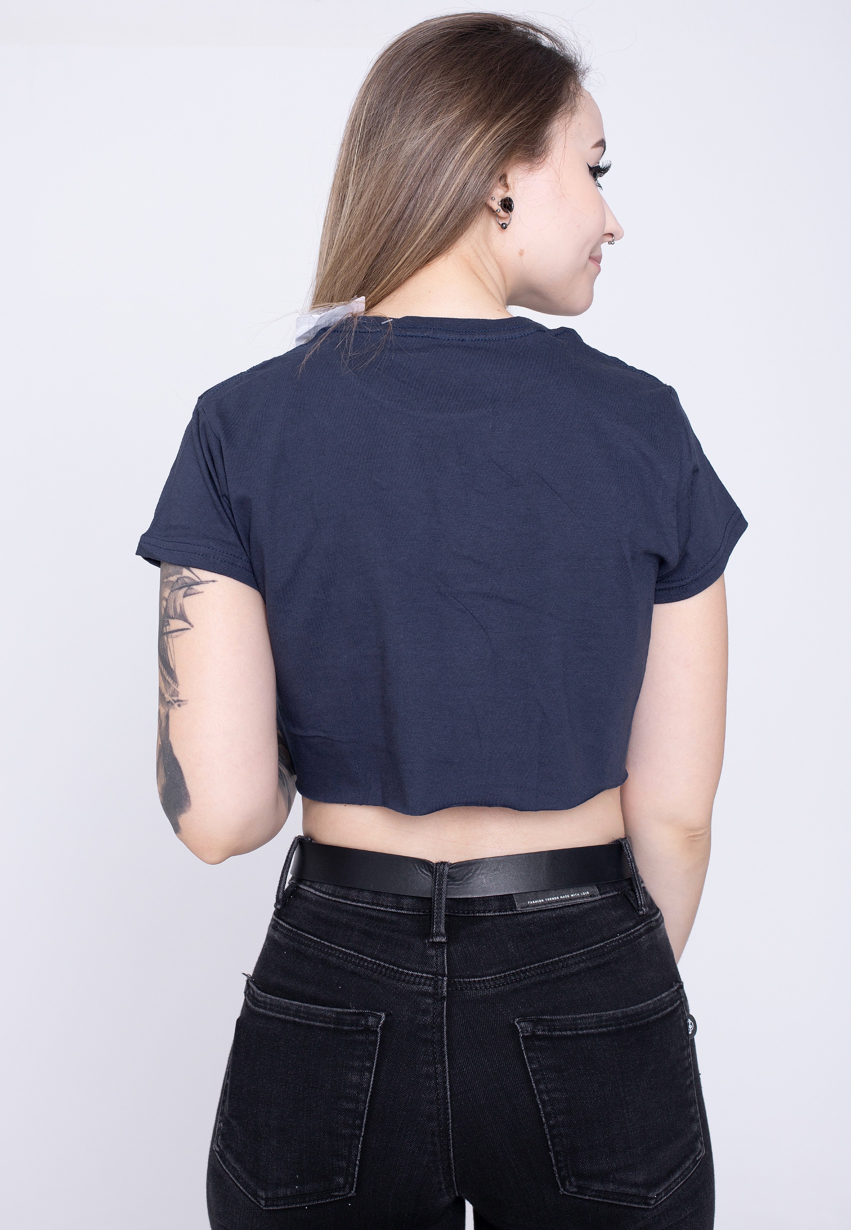 Space Jam - Welcome To The Jam Cropped Navy - Girly | Women-Image