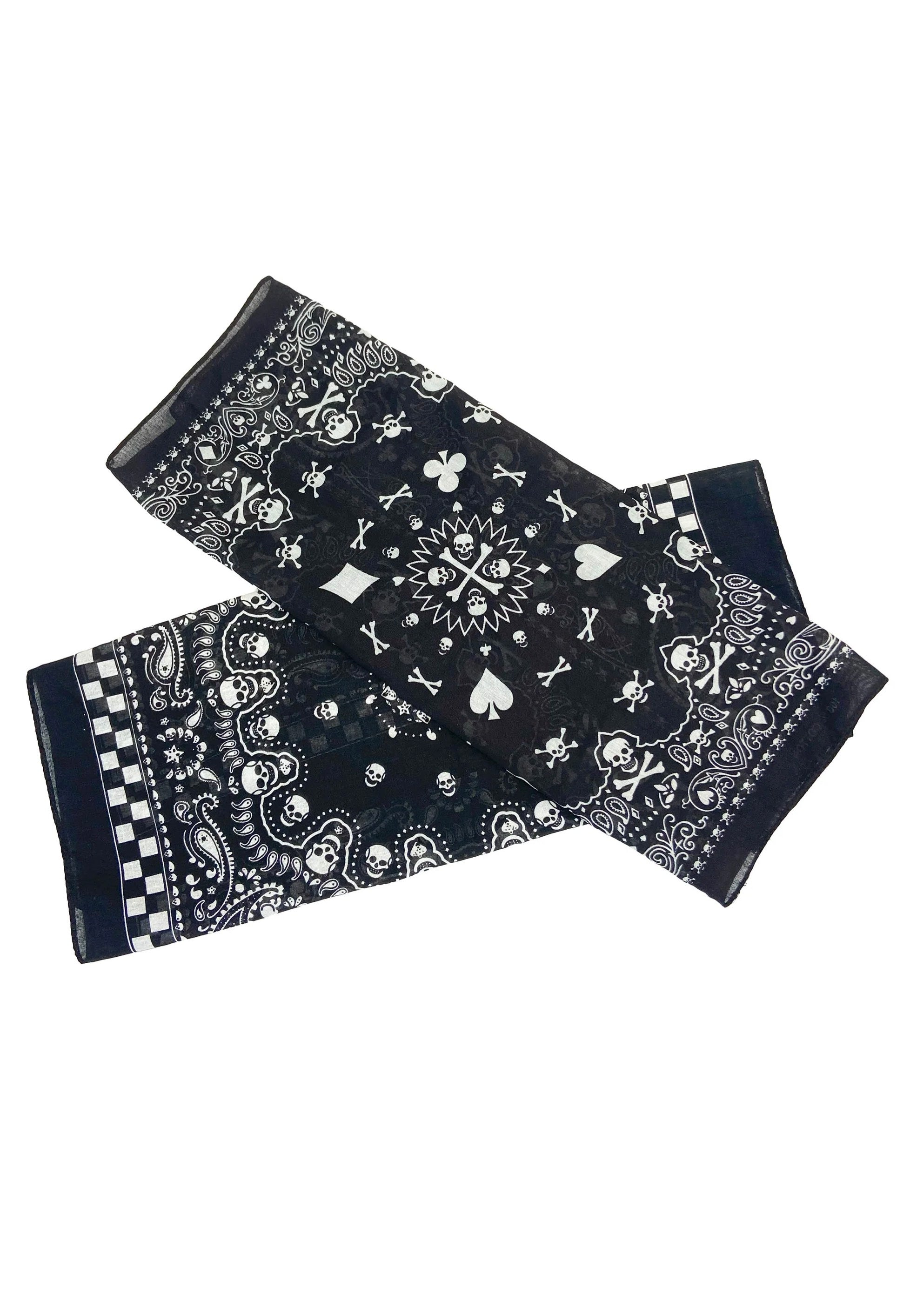 Pamela Mann - Hearts And Spades Black And White - Bandana | Neutral-Image