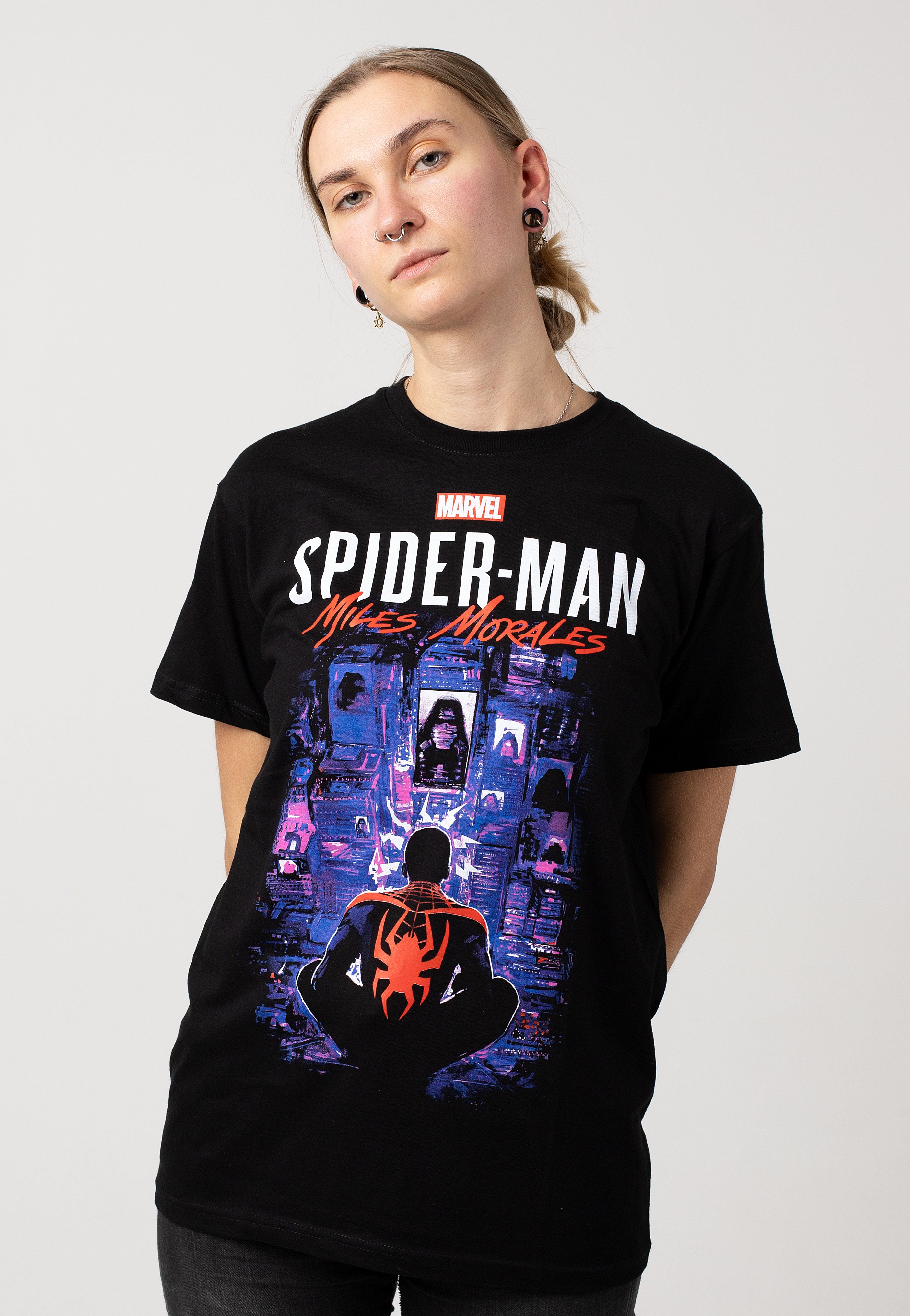 Spider-Man - Miles Morales City Overwatch - T-Shirt | Women-Image