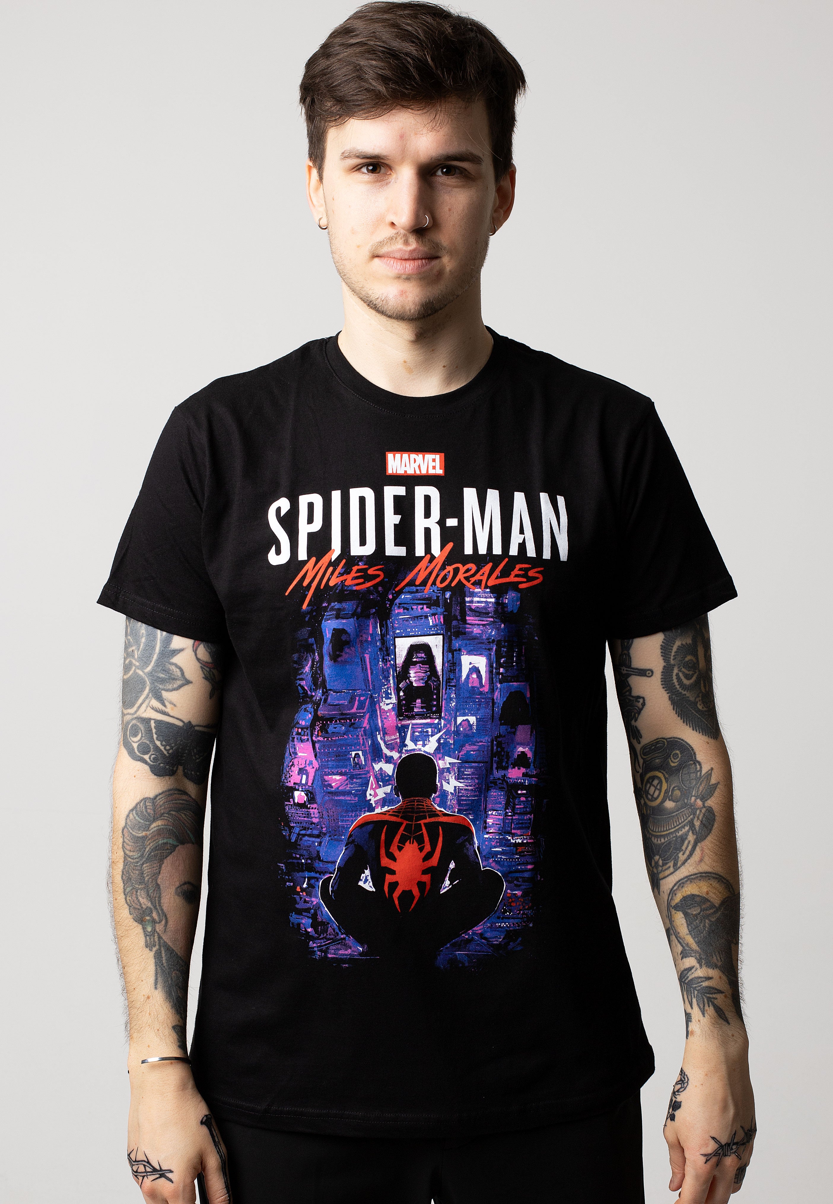 Spider-Man - Miles Morales City Overwatch - T-Shirt | Men-Image