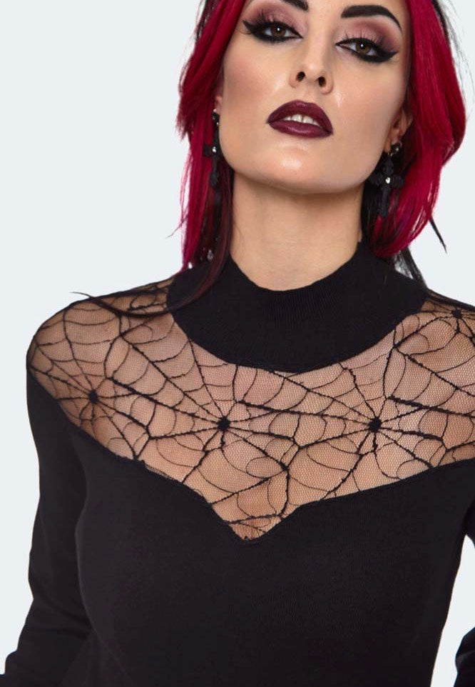 Jawbreaker - Spiderweb Lace Black - Pullover | Women-Image