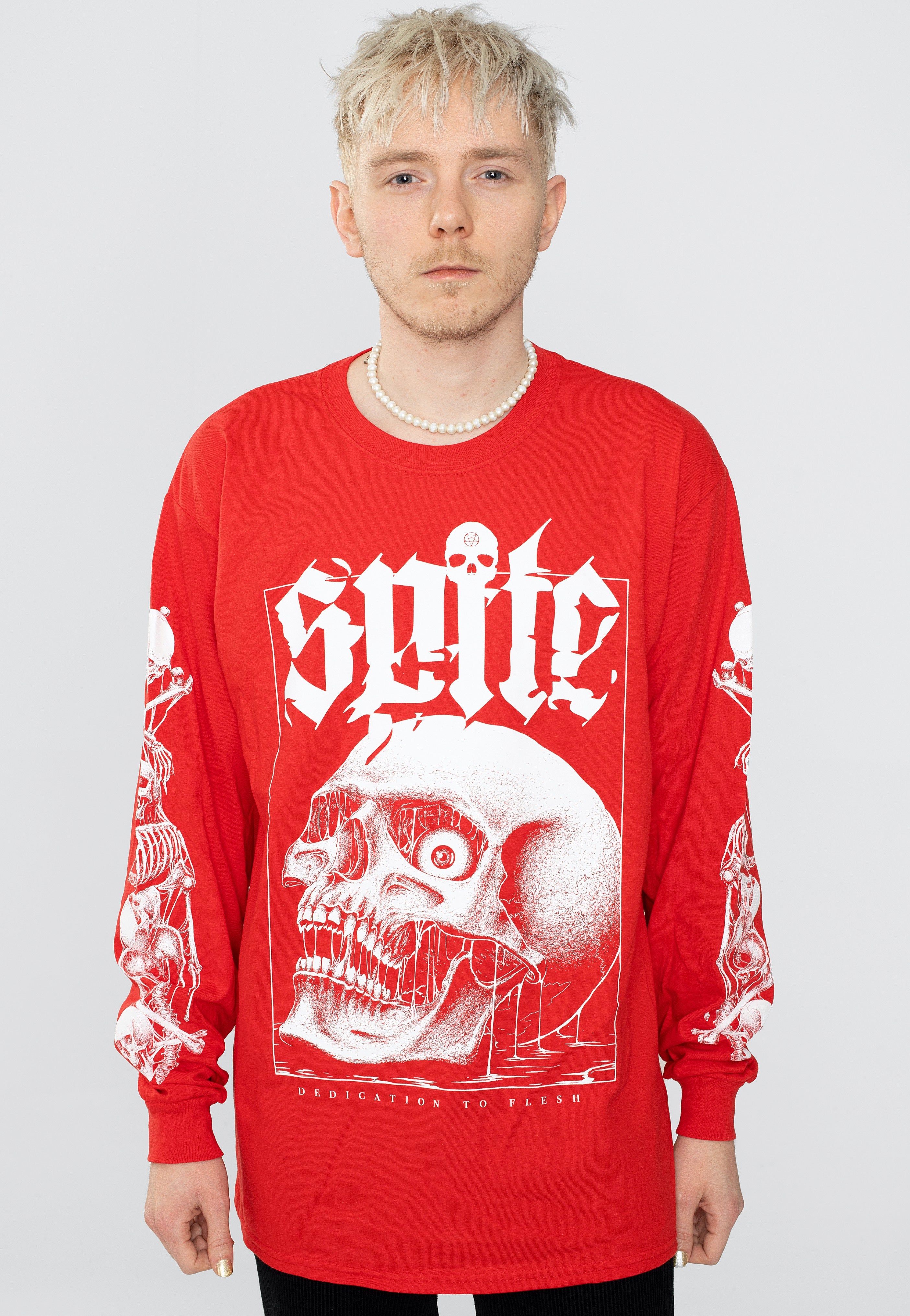 Spite - Skull Red - Longsleeve | Men-Image