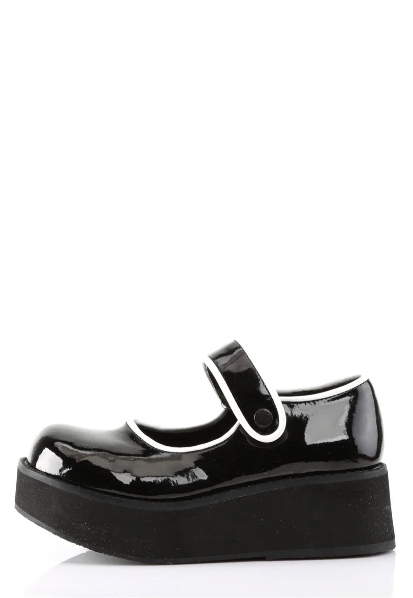 DemoniaCult - Sprite 01 Black/Ehite Pat - Girl Sandals | Women-Image