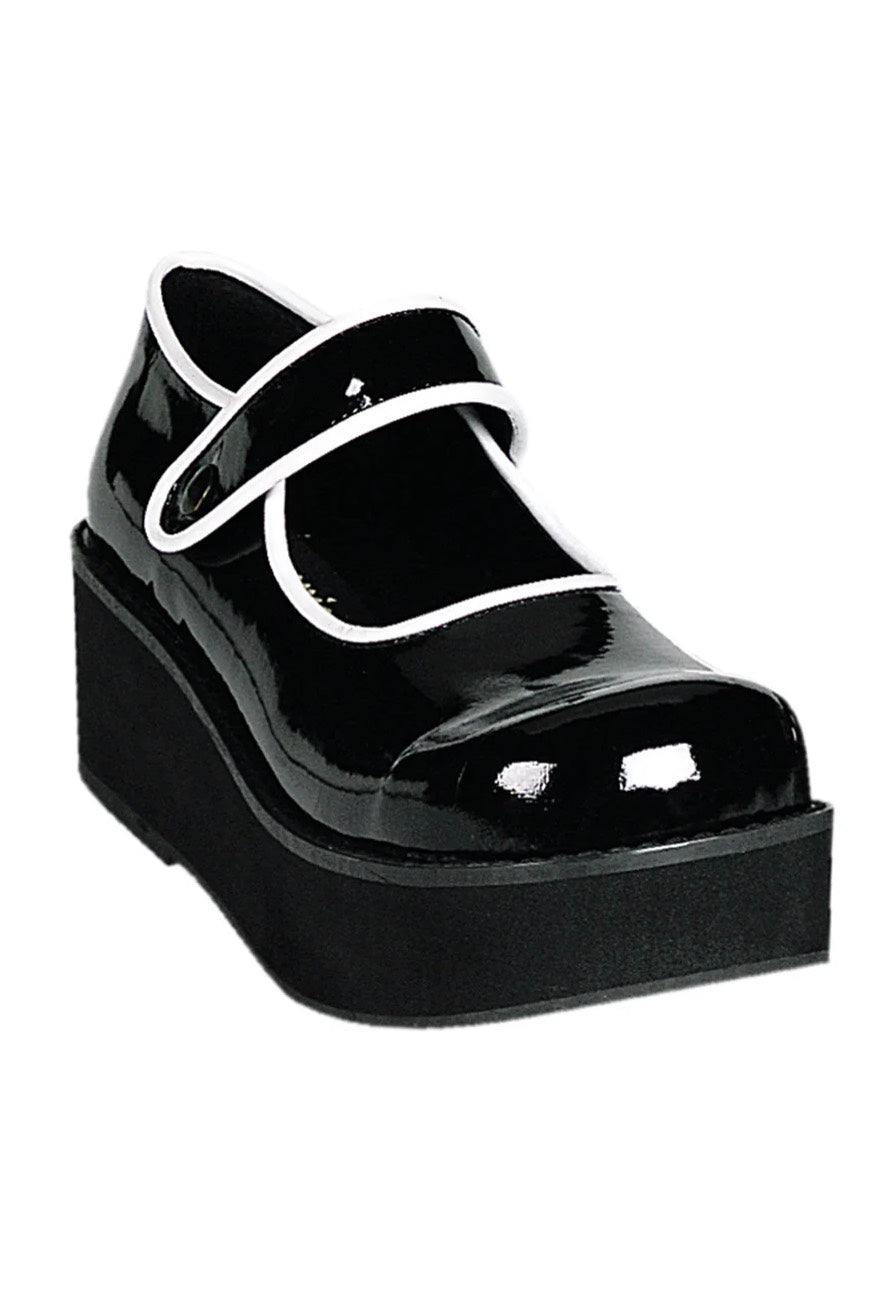 DemoniaCult - Sprite 01 Black/Ehite Pat - Girl Sandals | Women-Image