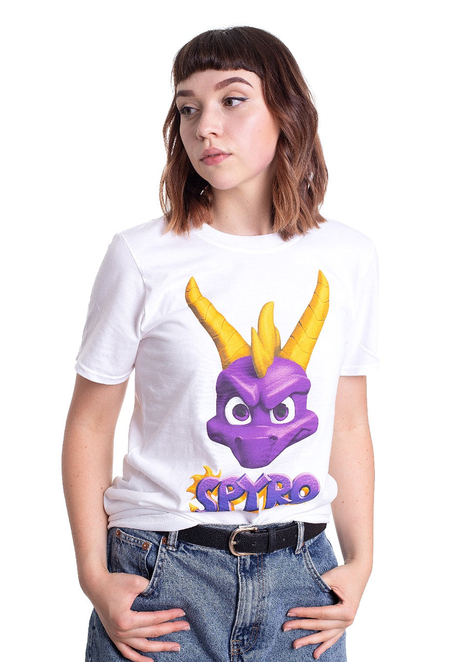 Spyro - Face Logo White - T-Shirt | Women-Image