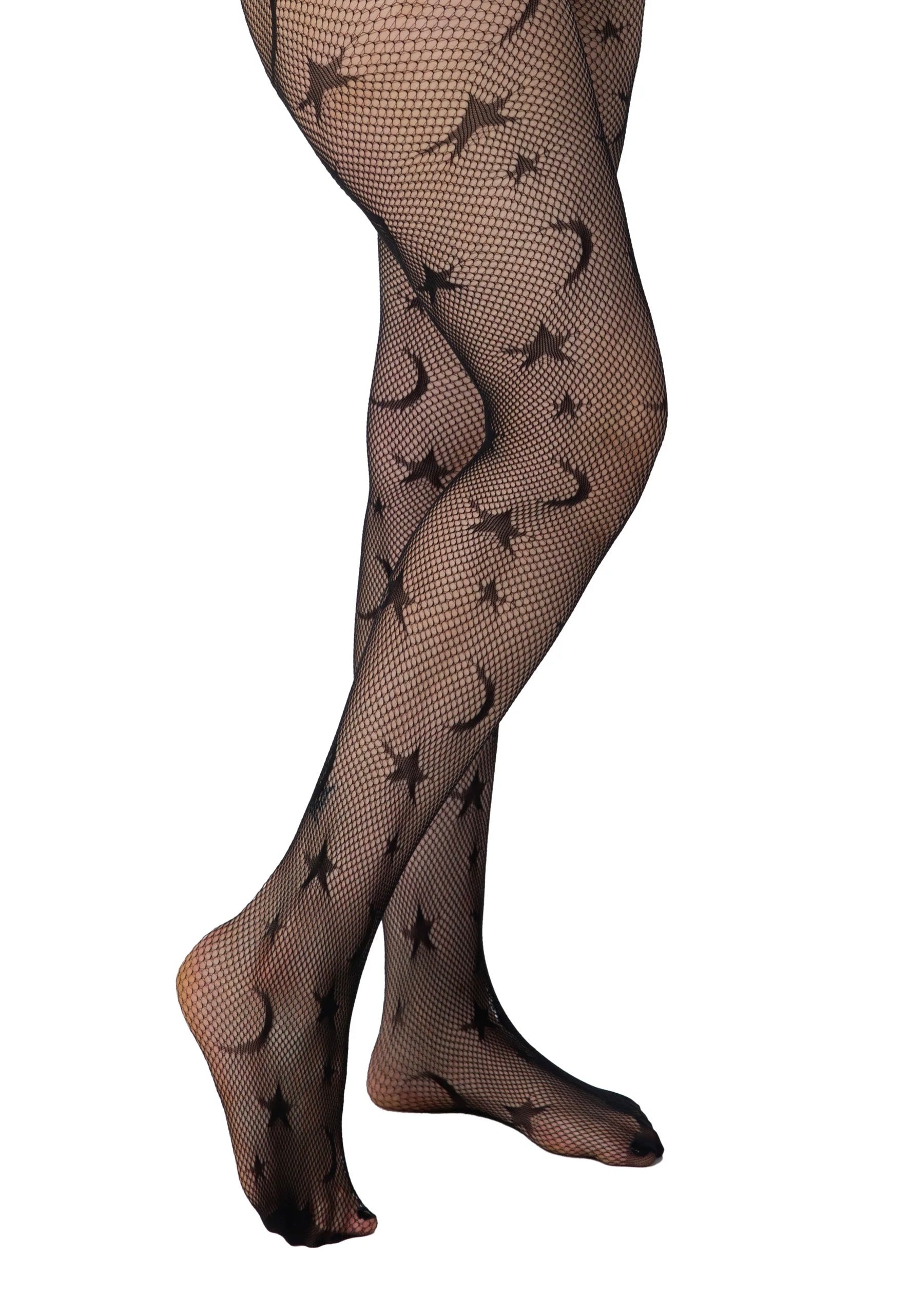 Pamela Mann - Stars & Moon Net Black - Tights | Women-Image