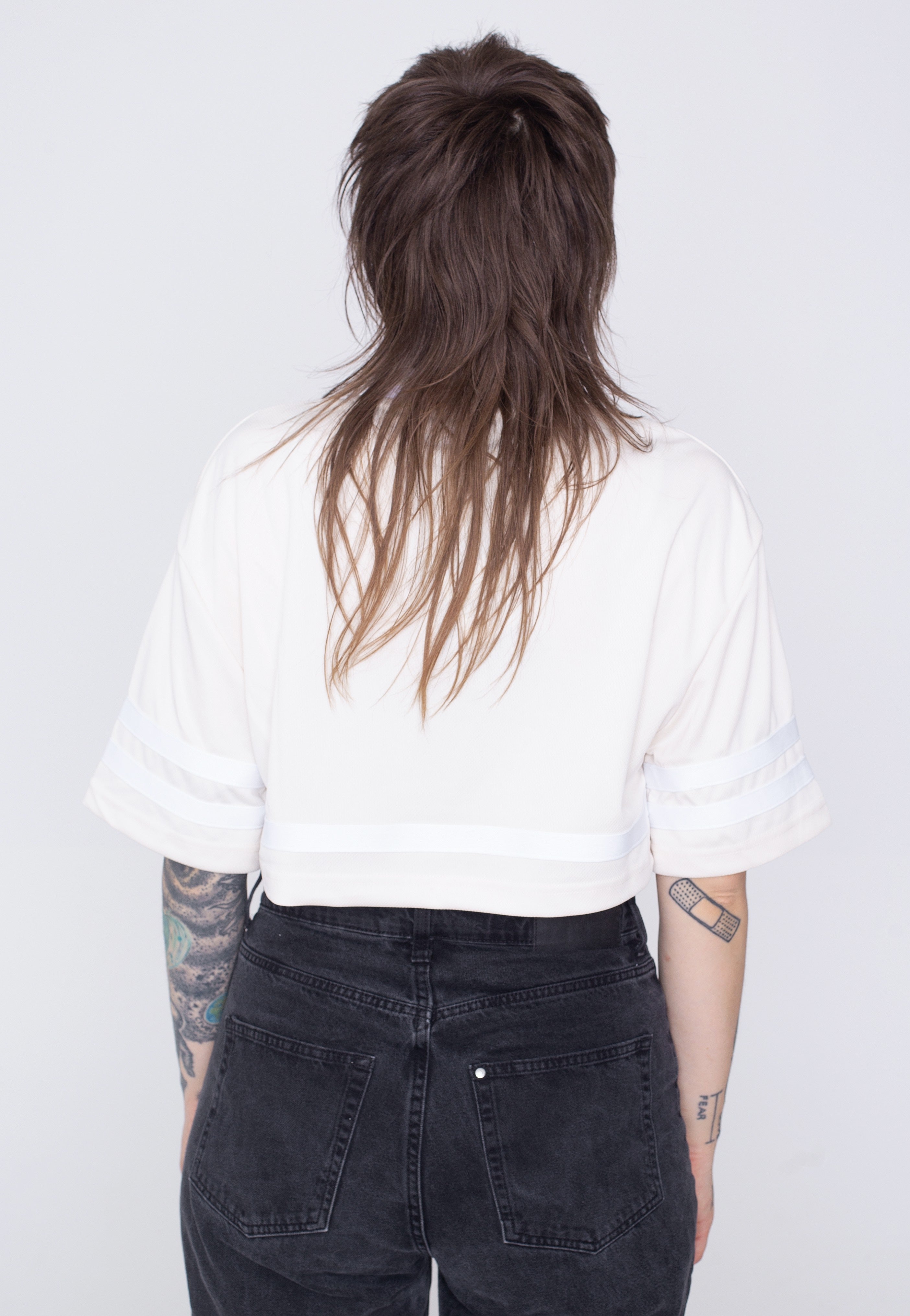 Starter - Ladies Cropped Mesh Jersey Palewhite/White - T-Shirt | Women-Image