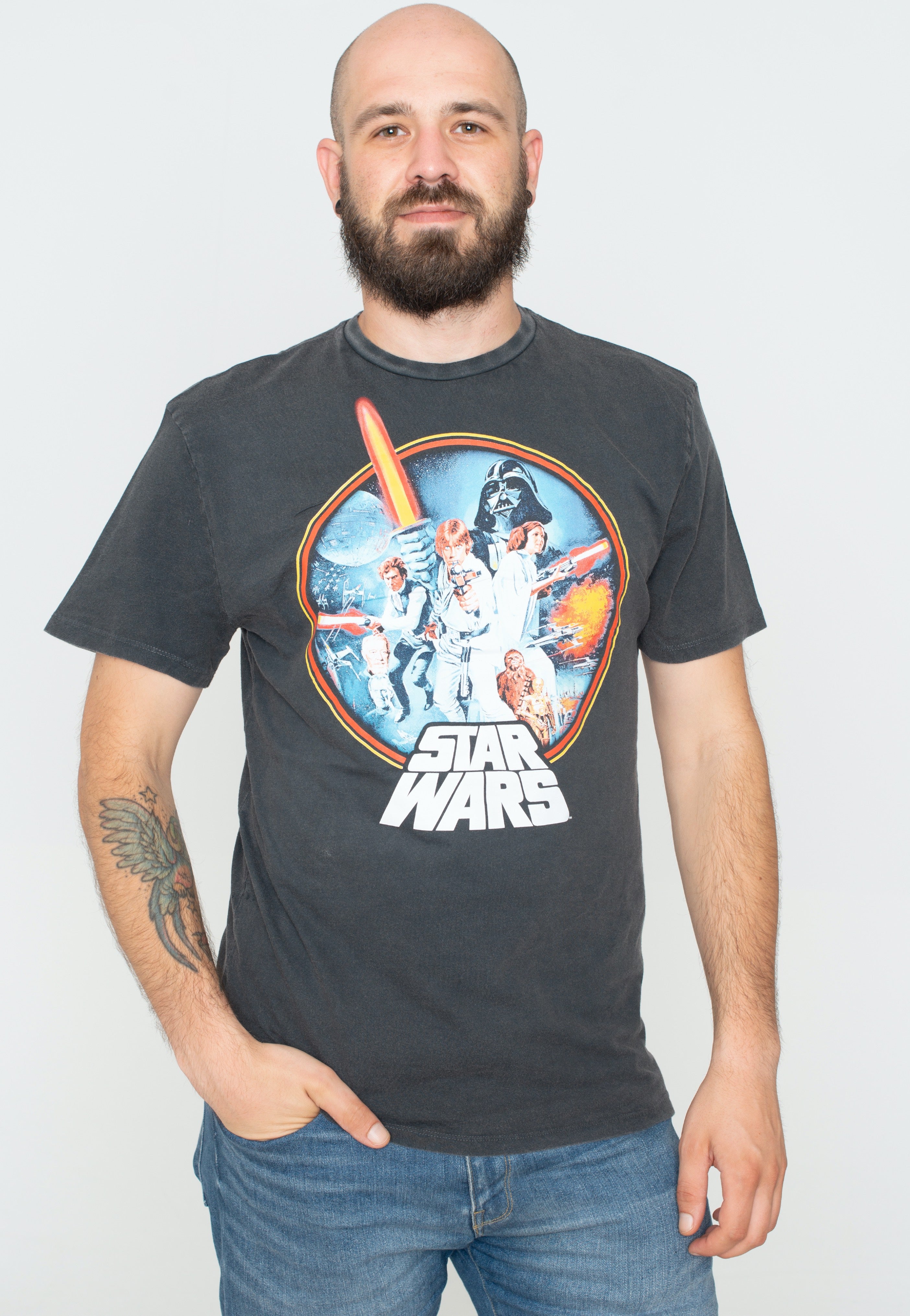 Star Wars - Retro Circle Acid Wash - T-Shirt | Men-Image