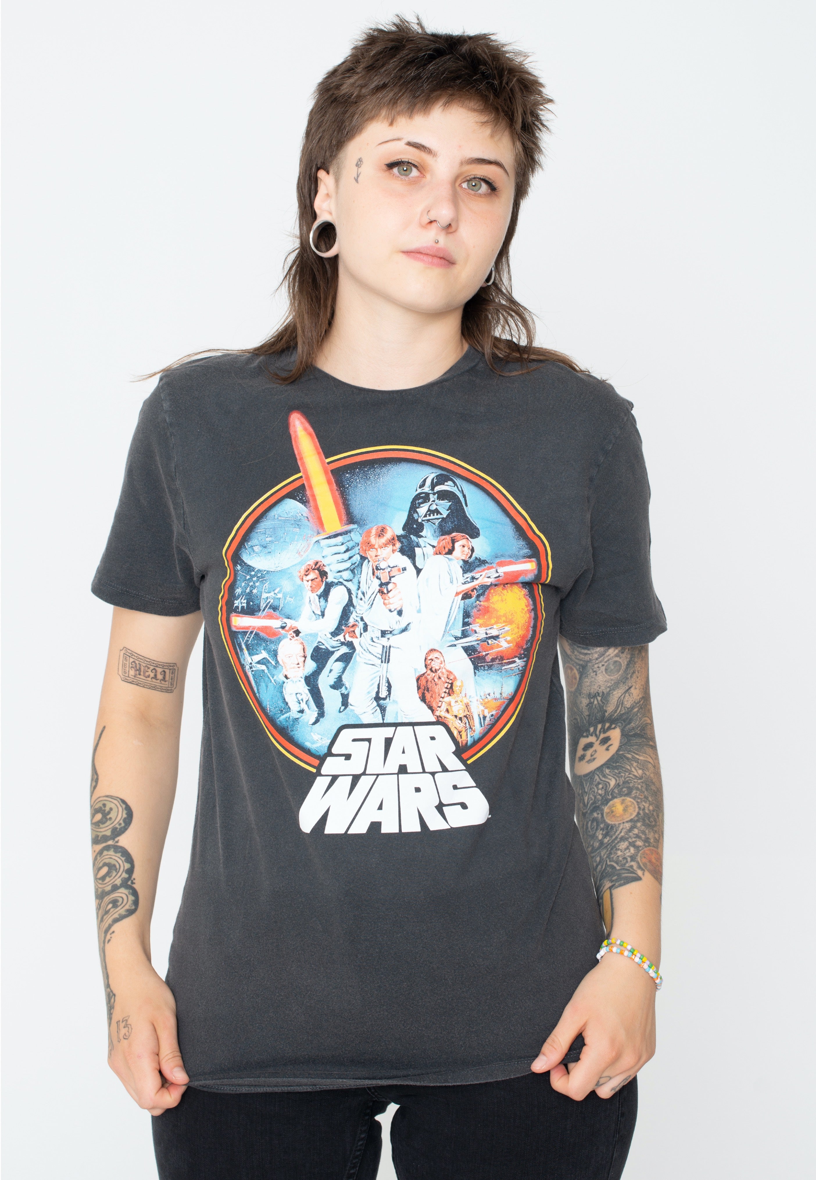 Star Wars - Retro Circle Acid Wash - T-Shirt | Women-Image