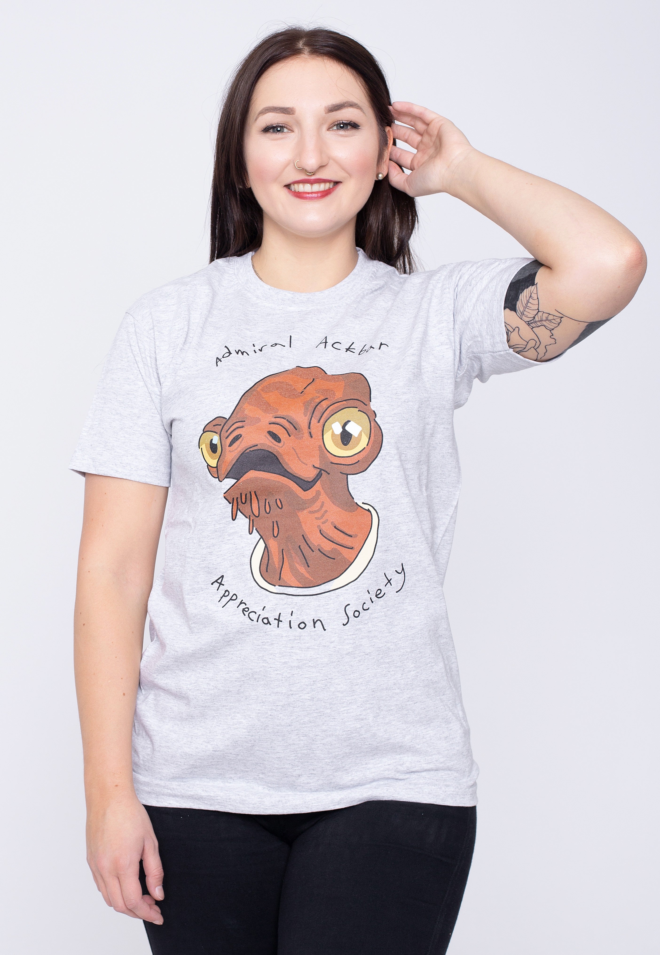 Star Wars - Admiral Ackbar Grey - T-Shirt | Women-Image