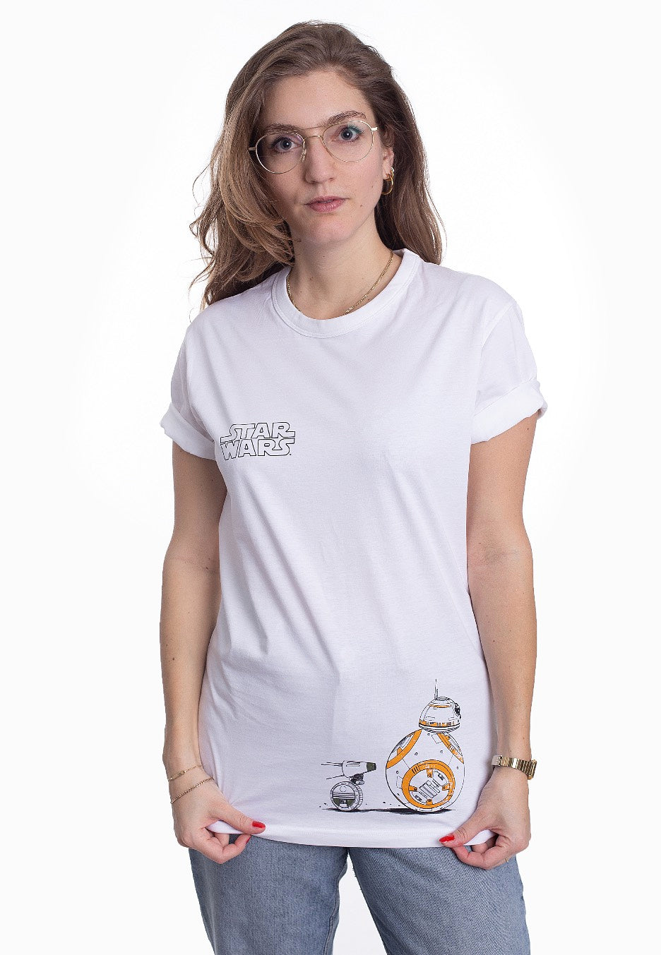 Star Wars: The Rise Of Skywalker - Droids White - T-Shirt | Women-Image