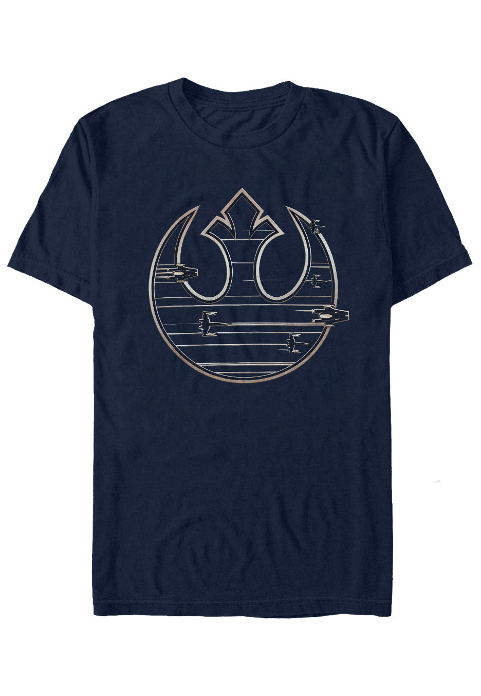 Star Wars - Gold Rebel Logo Navy - T-Shirt | Neutral-Image