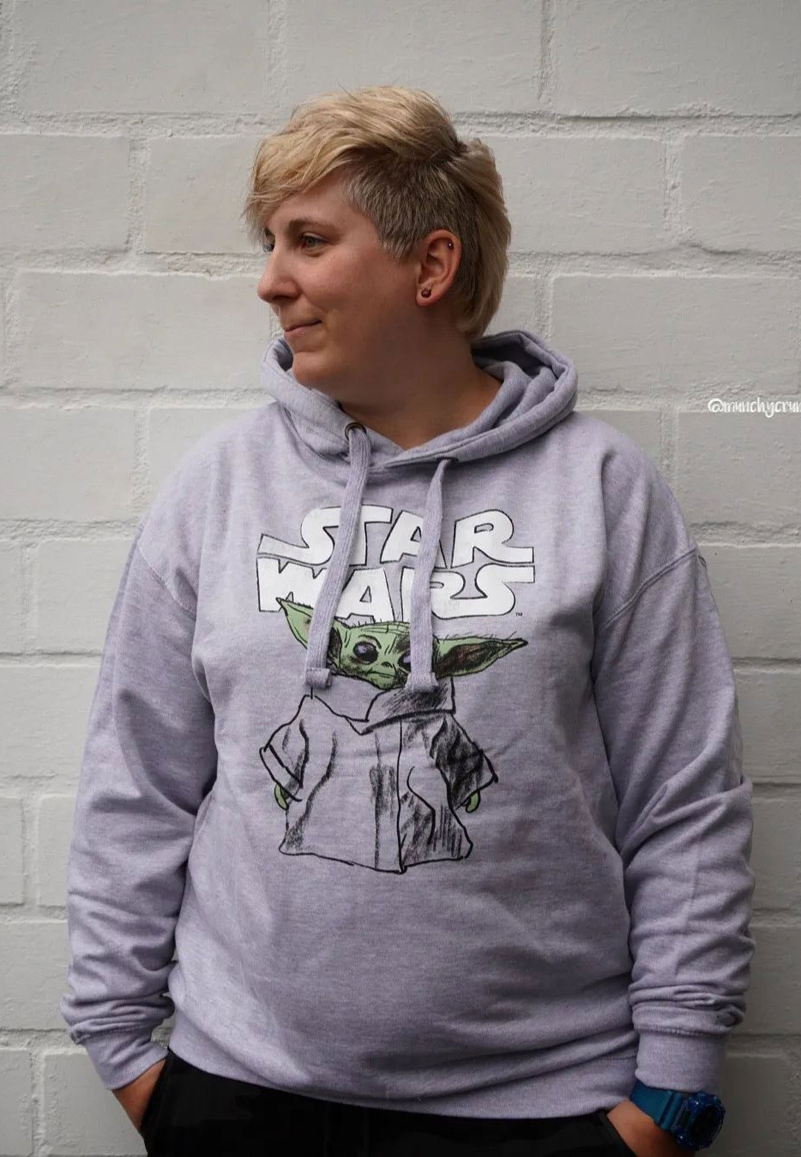 The Mandalorian - The Child Sketch Heather Grey - Hoodie | Women-Image