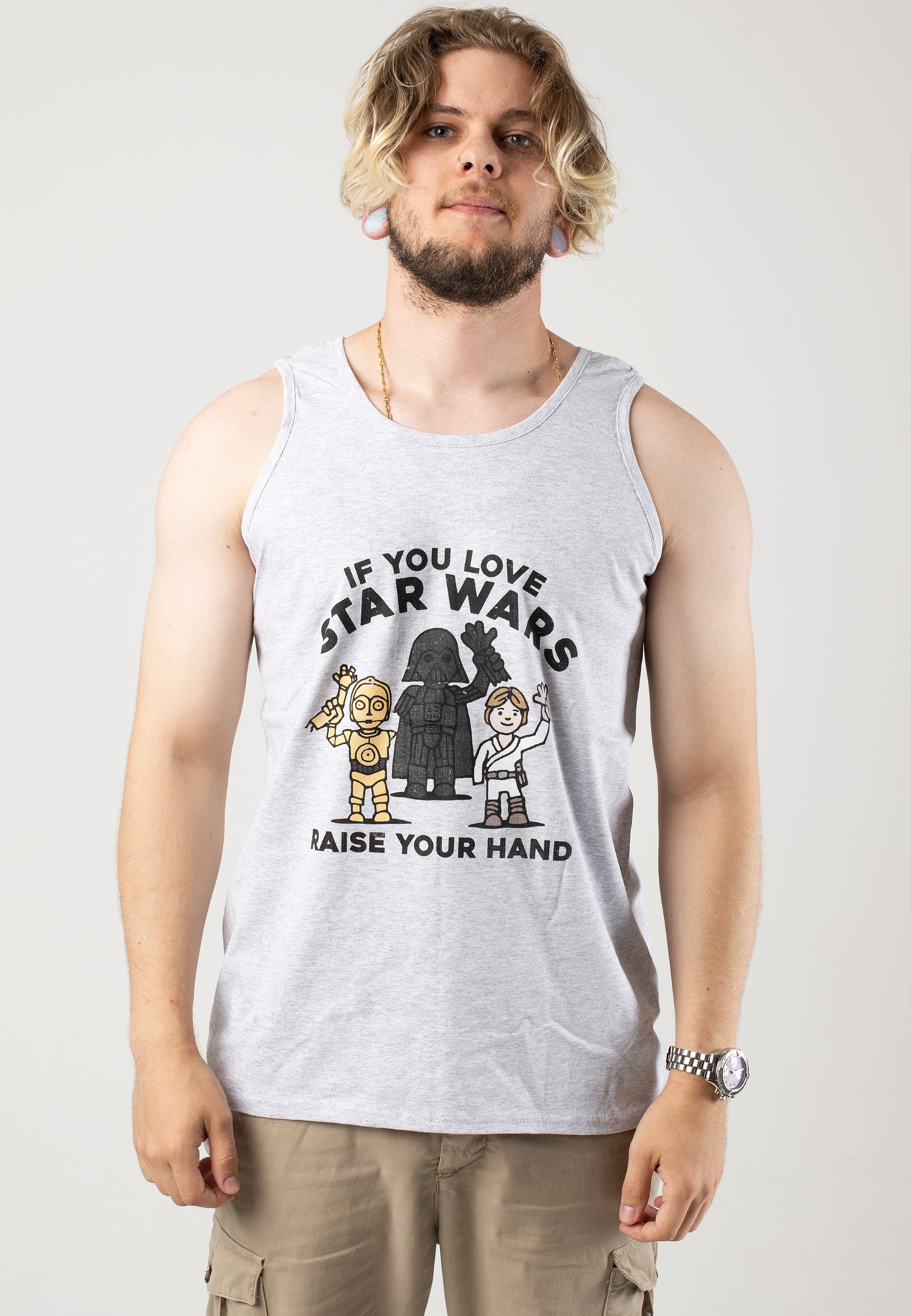 Star Wars - Raise Your Hand Heather Grey - Tank | Men-Image