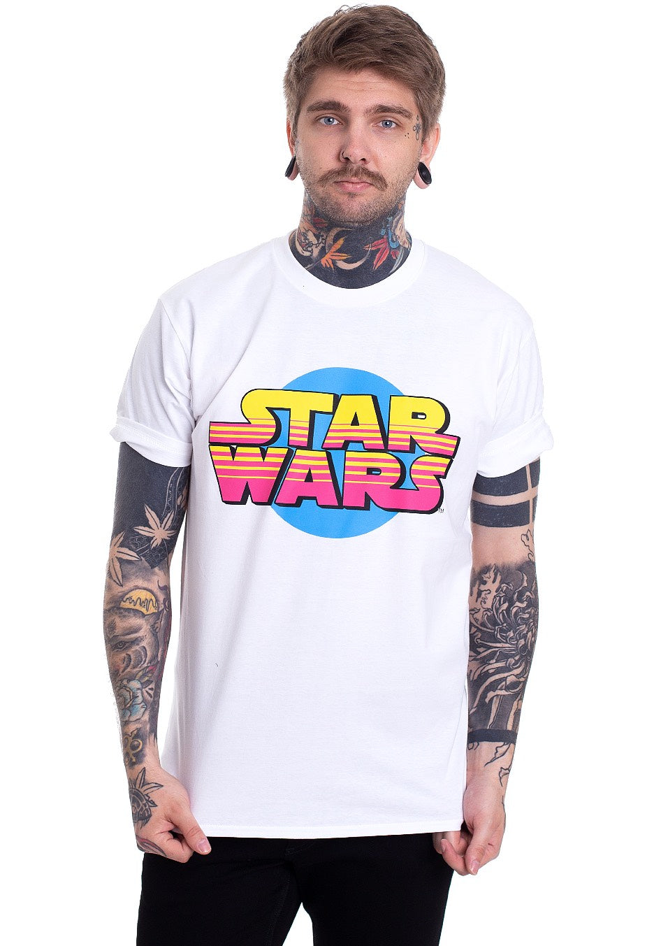 Star Wars - Retro Logo White - T-Shirt | Men-Image